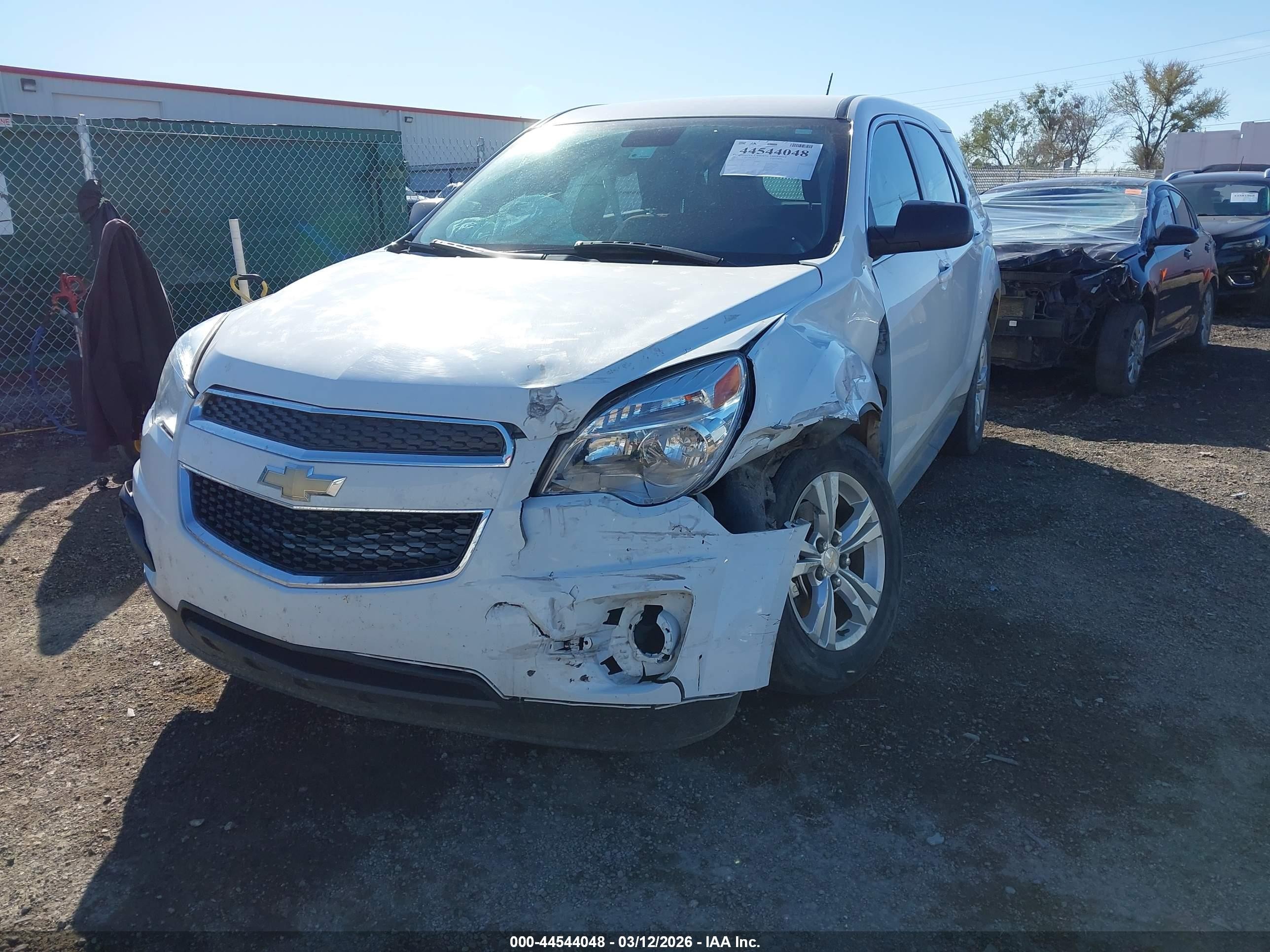2014 Chevrolet Equinox Ls White vin: 2GNALAEK6E6125571