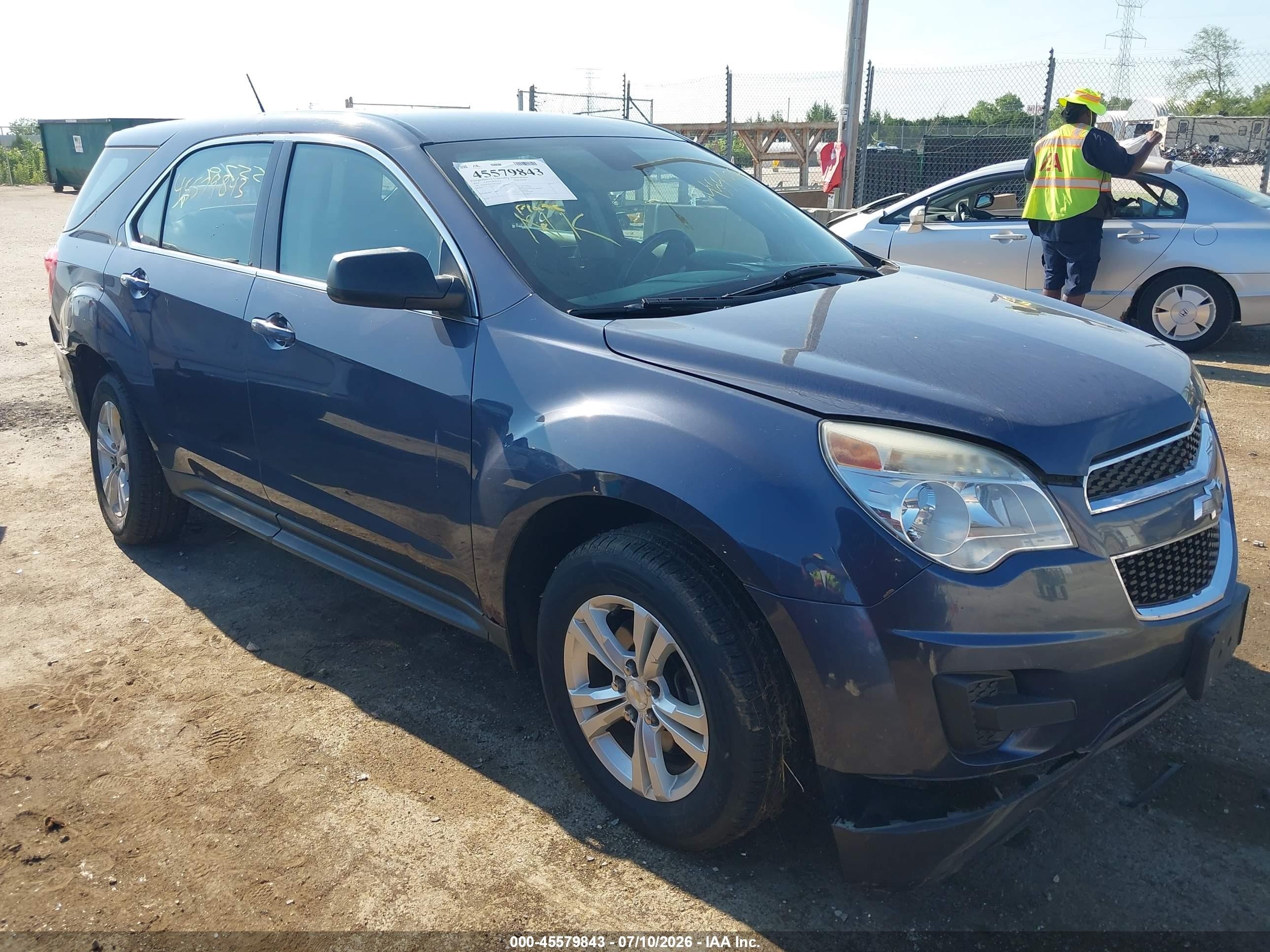 2014 Chevrolet Equinox Ls Blue vin: 2GNALAEK6E6320652