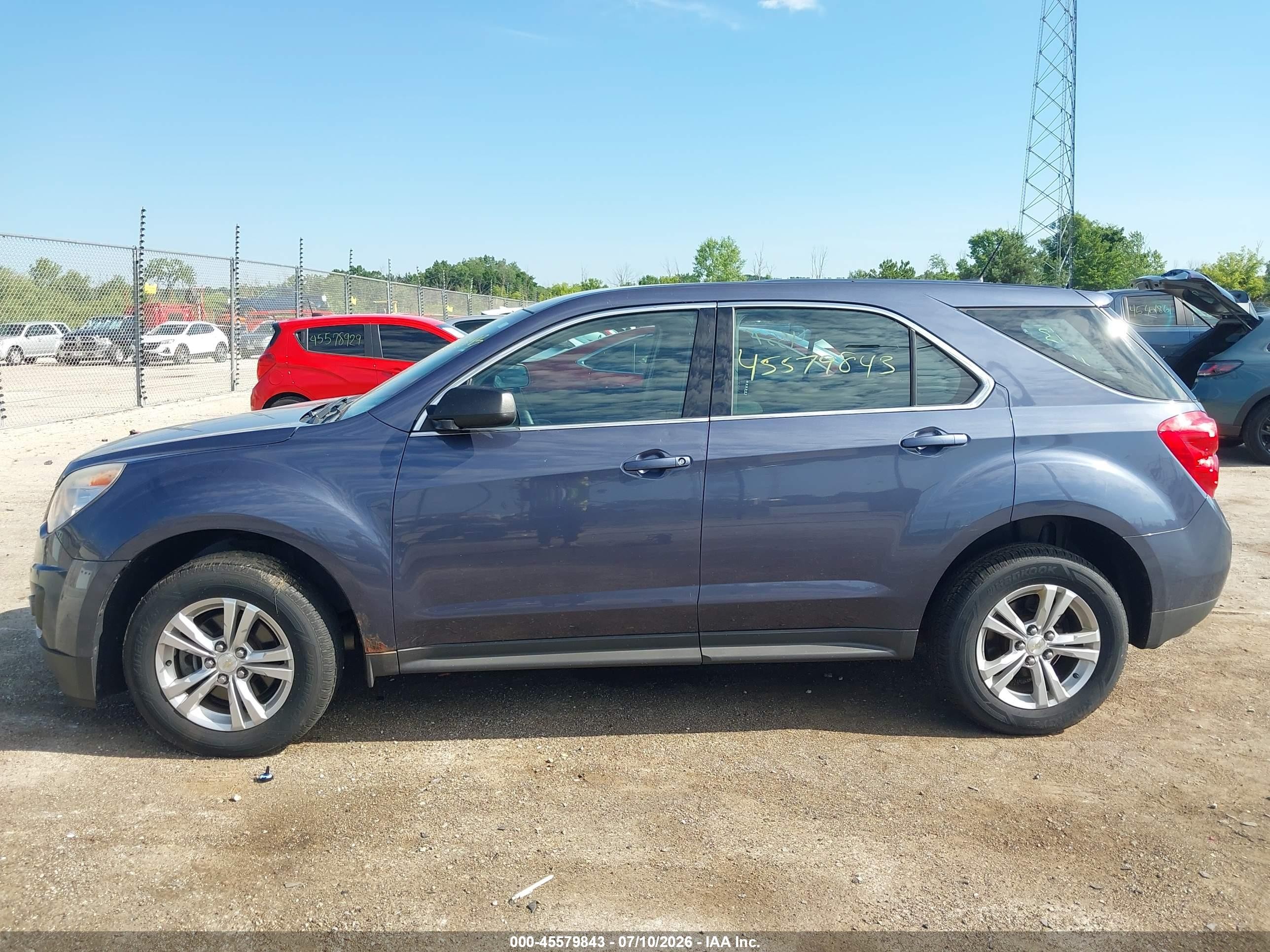 2014 Chevrolet Equinox Ls Blue vin: 2GNALAEK6E6320652