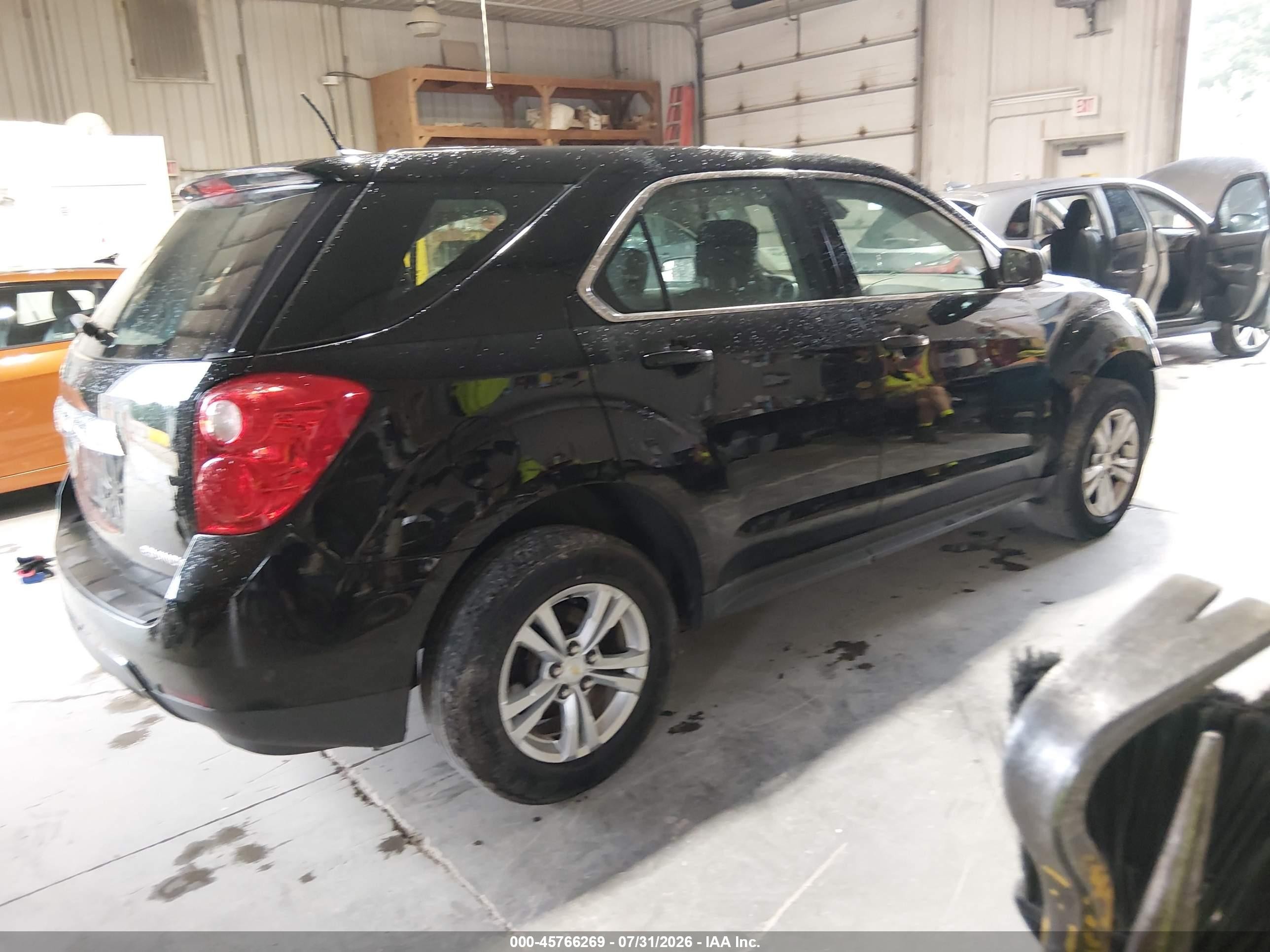 2014 Chevrolet Equinox Ls Black vin: 2GNALAEK7E1111675