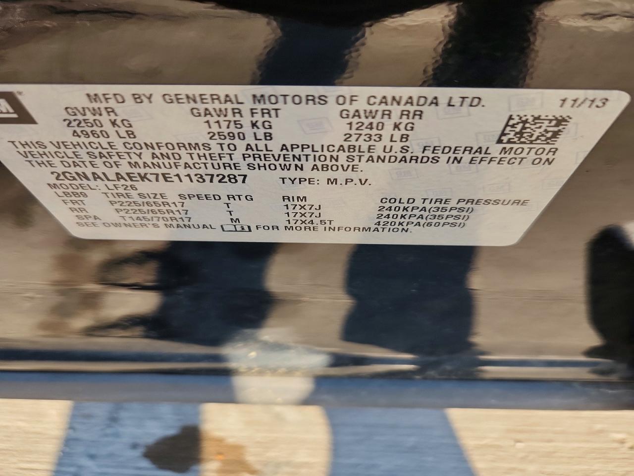 2014 Chevrolet Equinox Ls Black vin: 2GNALAEK7E1137287