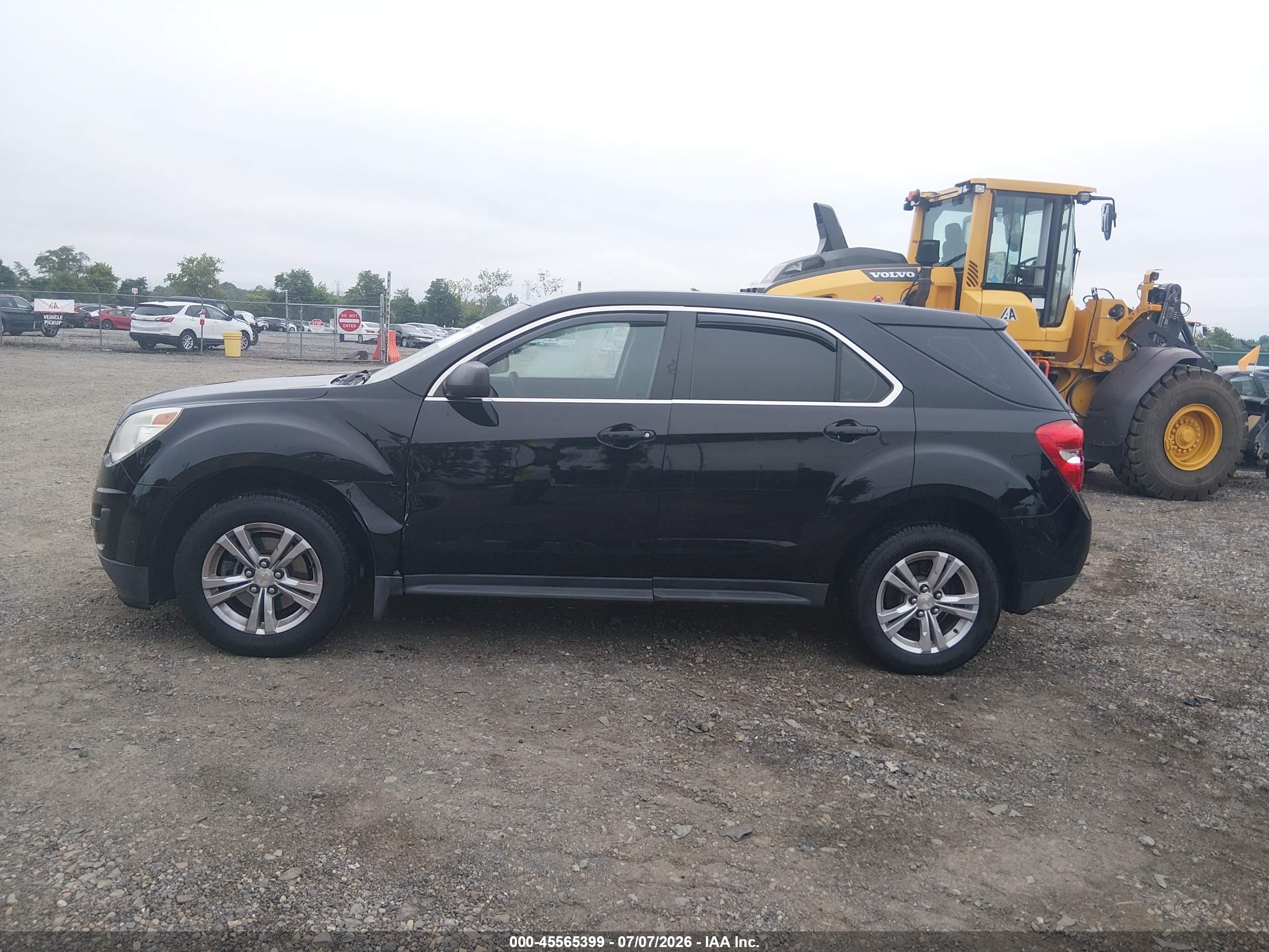 2014 Chevrolet Equinox Ls Black vin: 2GNALAEK7E1162111