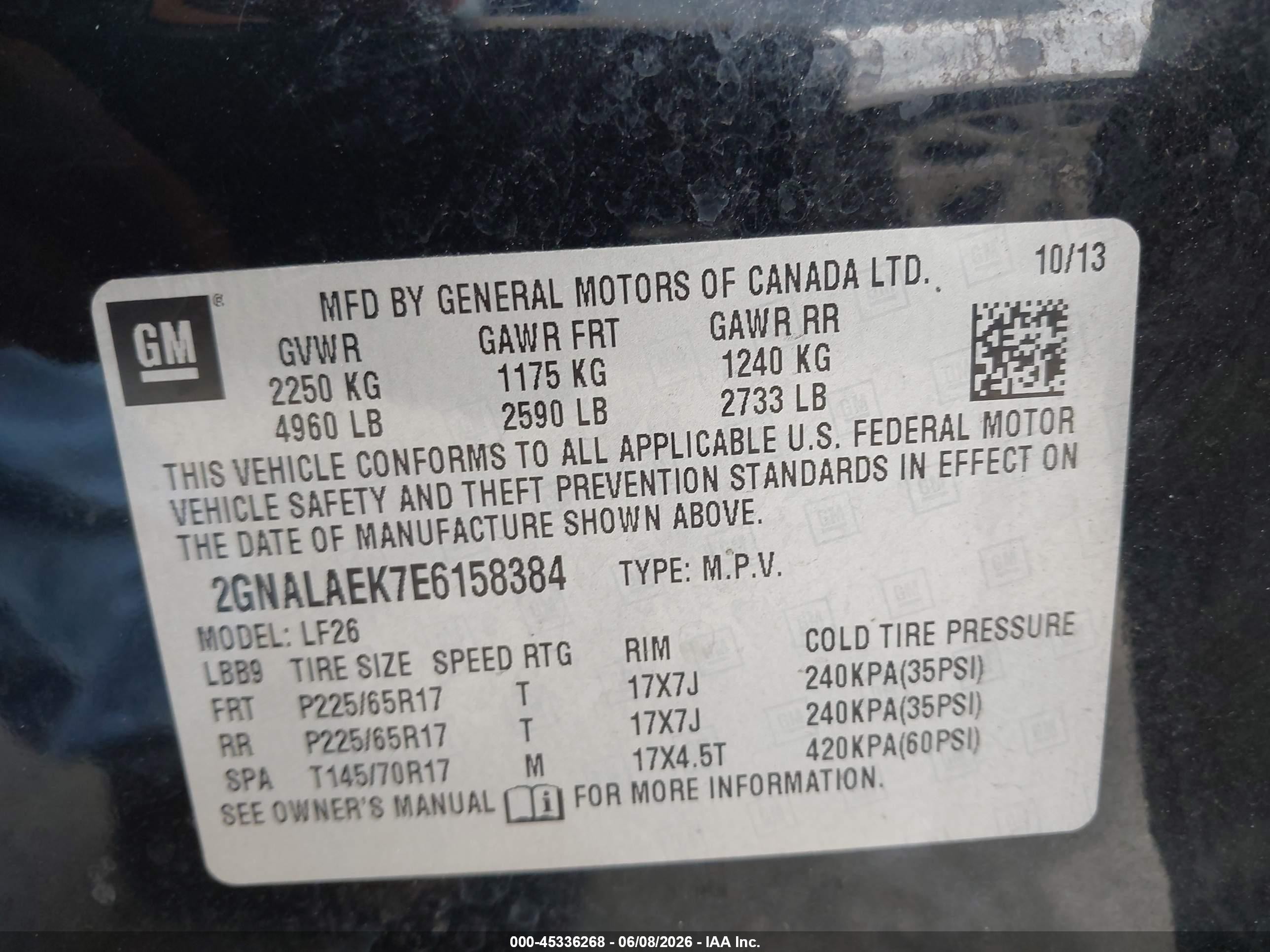 2014 Chevrolet Equinox Ls Black vin: 2GNALAEK7E6158384