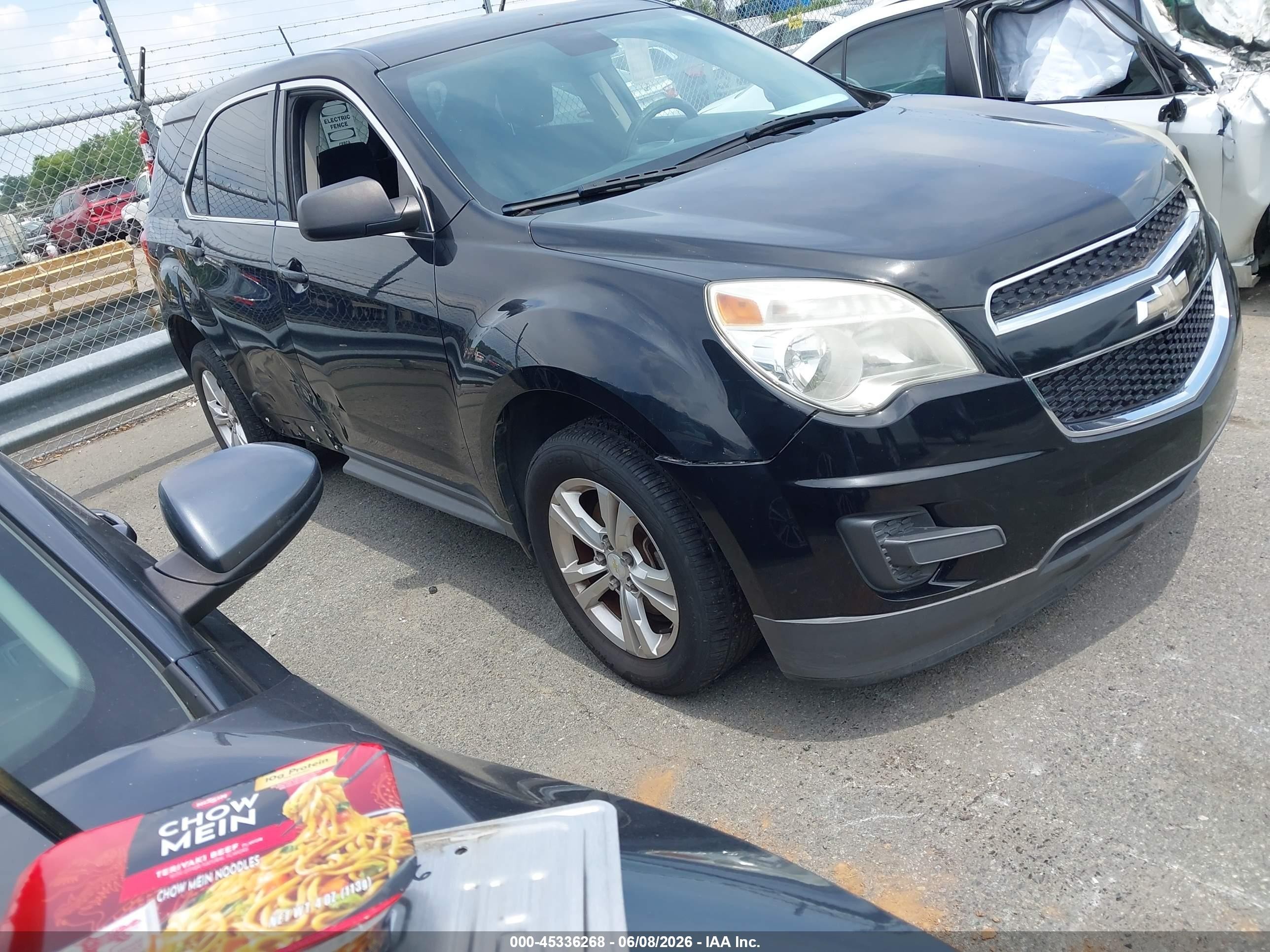 2014 Chevrolet Equinox Ls Black vin: 2GNALAEK7E6158384