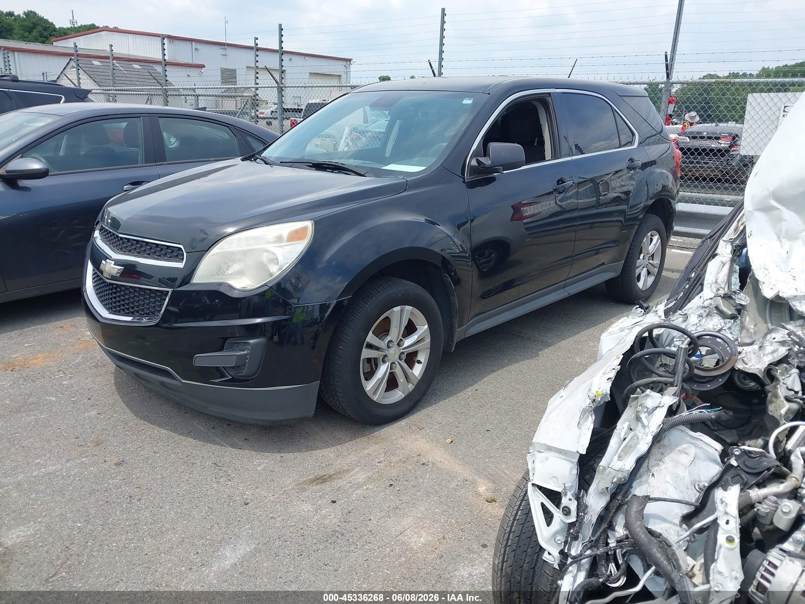 2014 Chevrolet Equinox Ls Black vin: 2GNALAEK7E6158384