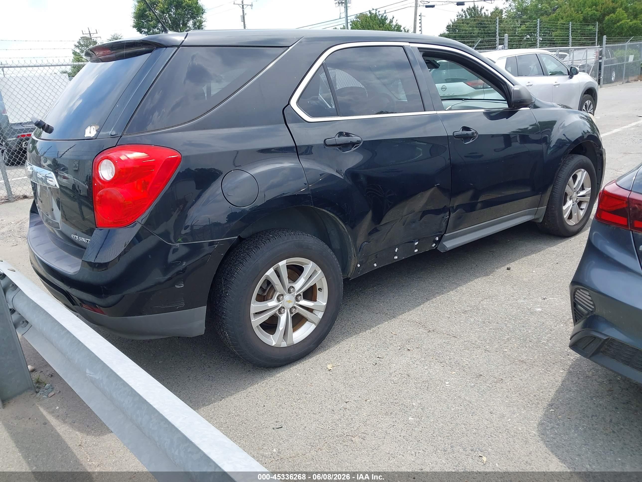 2014 Chevrolet Equinox Ls Black vin: 2GNALAEK7E6158384