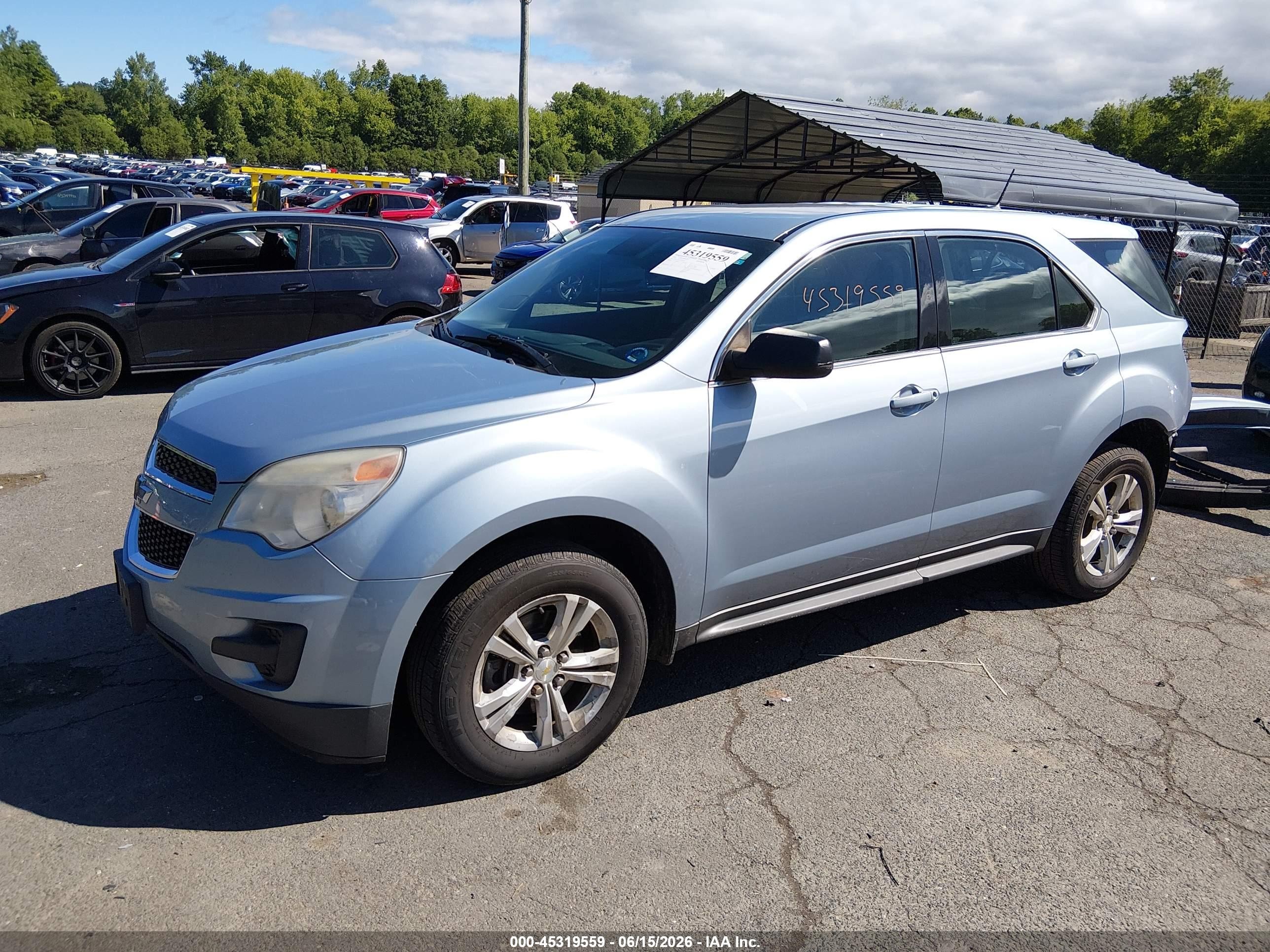 2014 Chevrolet Equinox Ls Light Blue vin: 2GNALAEK7E6358794