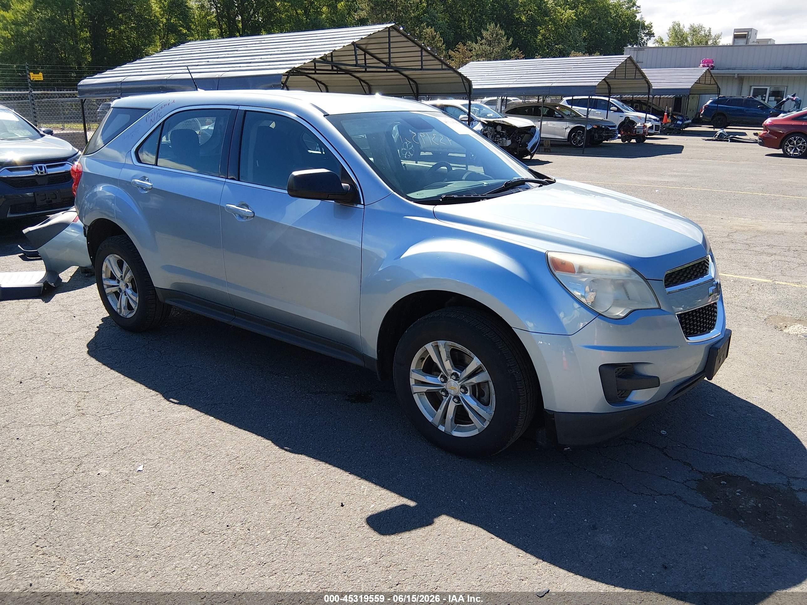 2014 Chevrolet Equinox Ls Light Blue vin: 2GNALAEK7E6358794