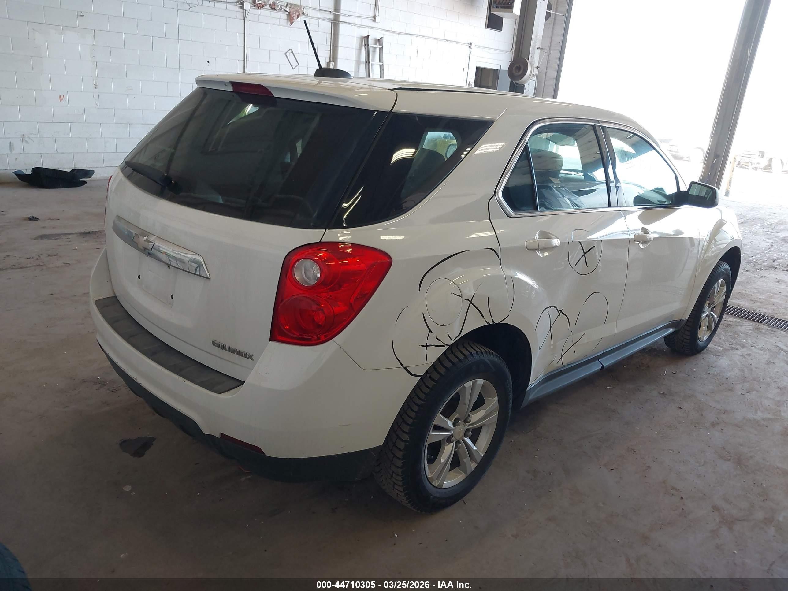 2015 Chevrolet Equinox Ls White vin: 2GNALAEK7F1101262