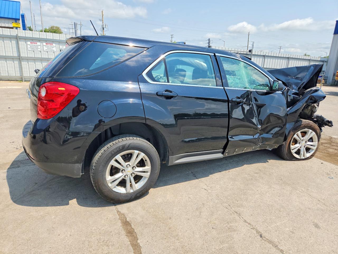 2015 Chevrolet Equinox Ls Black vin: 2GNALAEK7F1103612