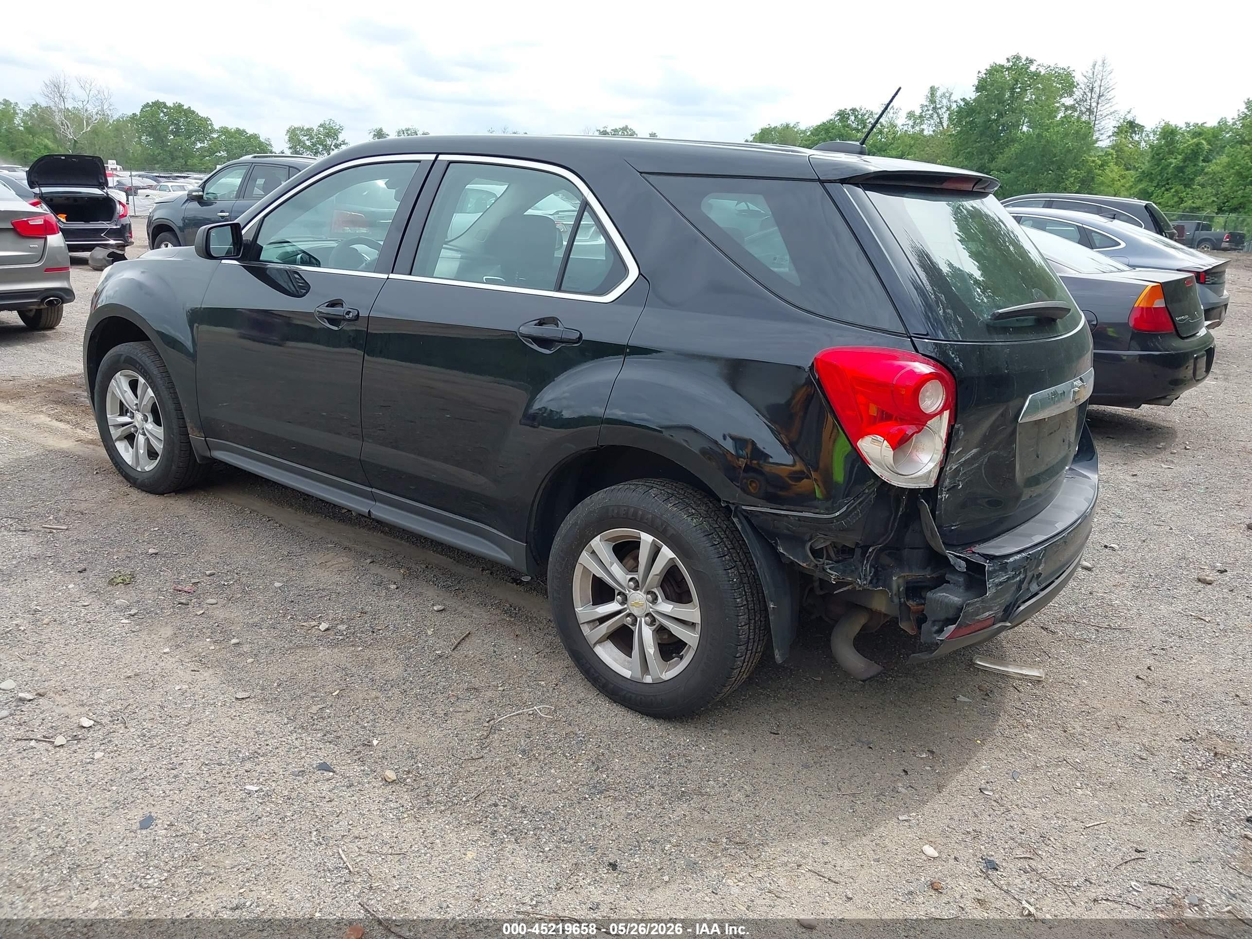 2015 Chevrolet Equinox Ls Black vin: 2GNALAEK7F1115274