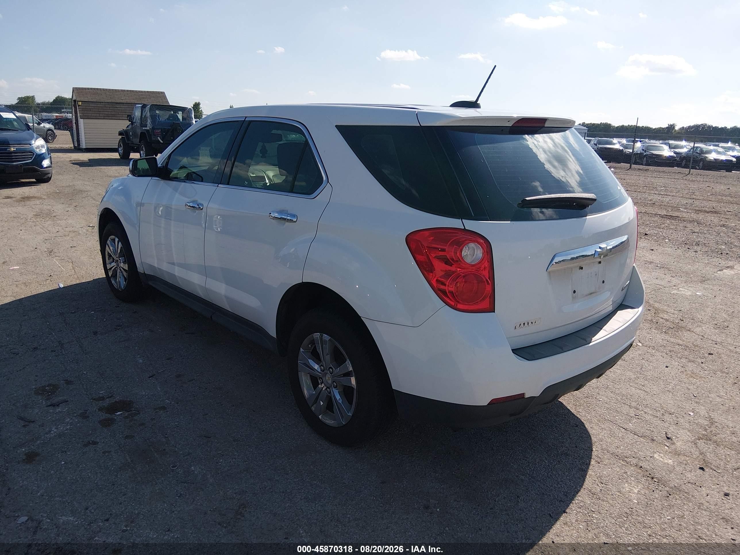 2015 Chevrolet Equinox Ls White vin: 2GNALAEK7F1137999