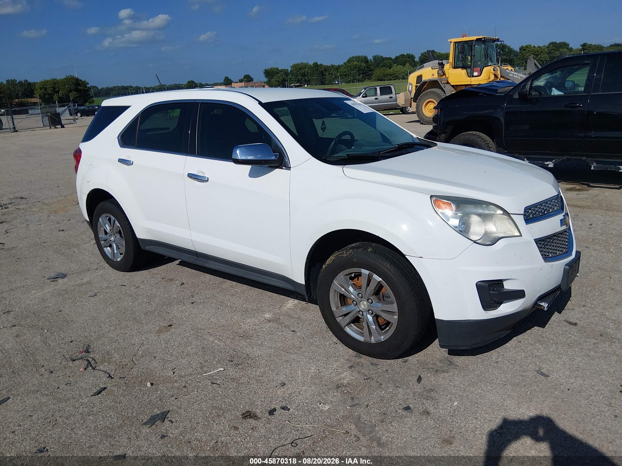 2015 Chevrolet Equinox Ls White vin: 2GNALAEK7F1137999