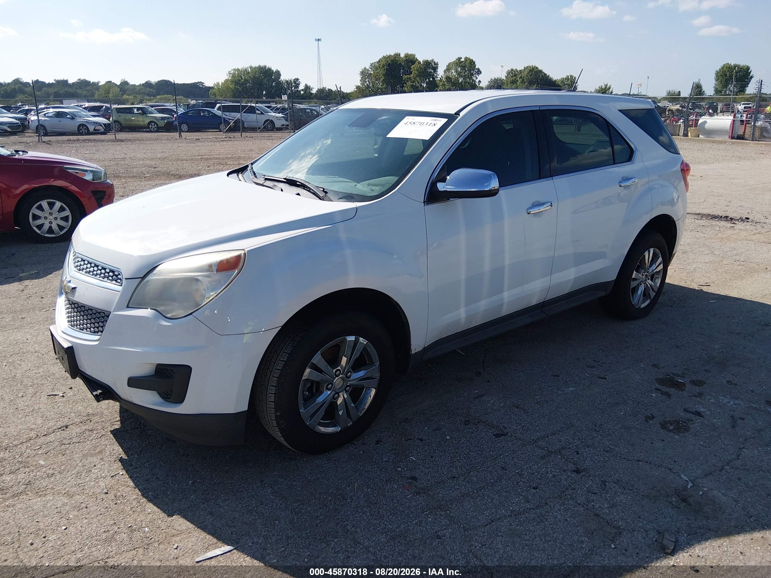 2015 Chevrolet Equinox Ls White vin: 2GNALAEK7F1137999