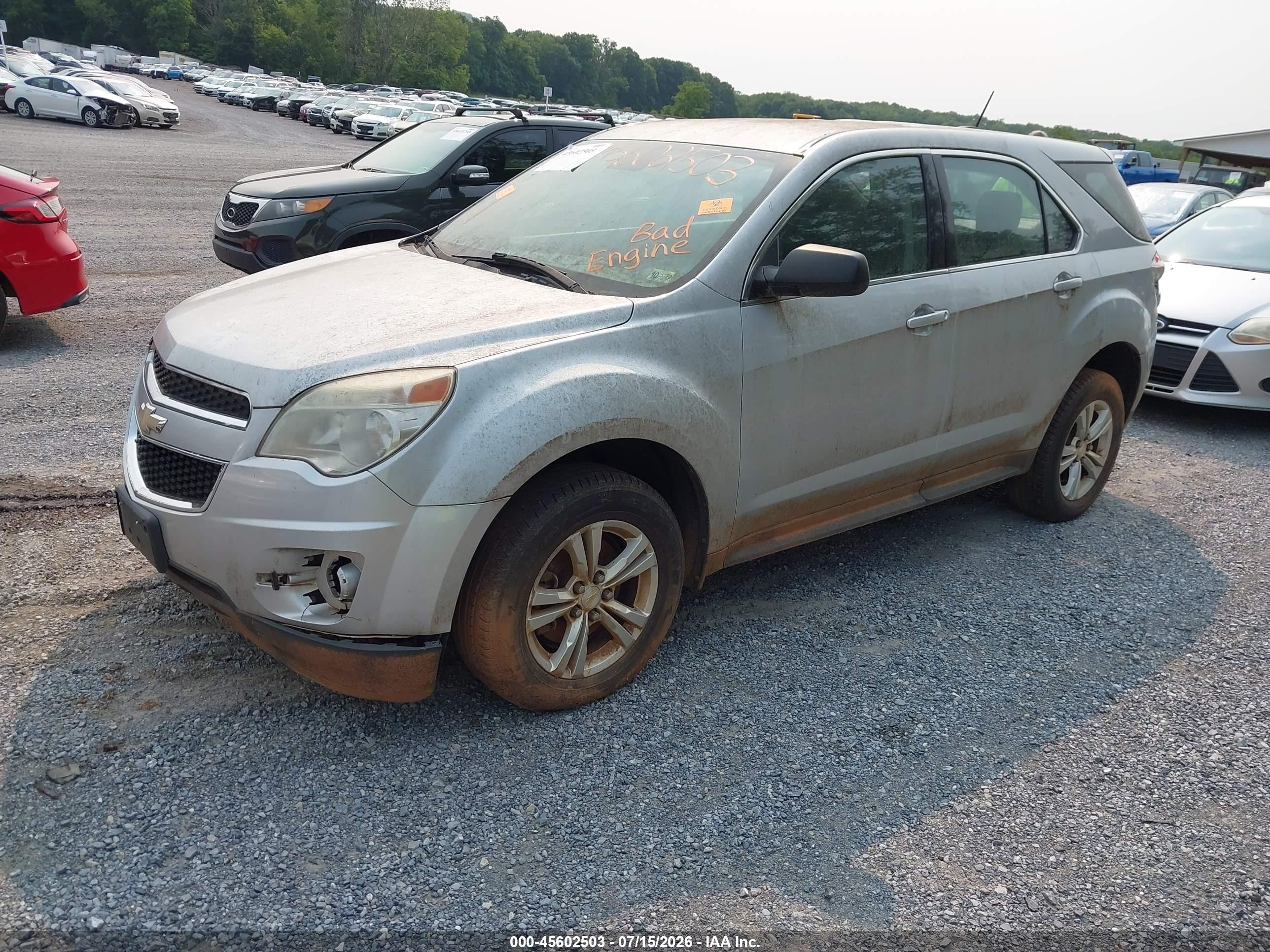 2015 Chevrolet Equinox Ls Silver vin: 2GNALAEK7F6396611