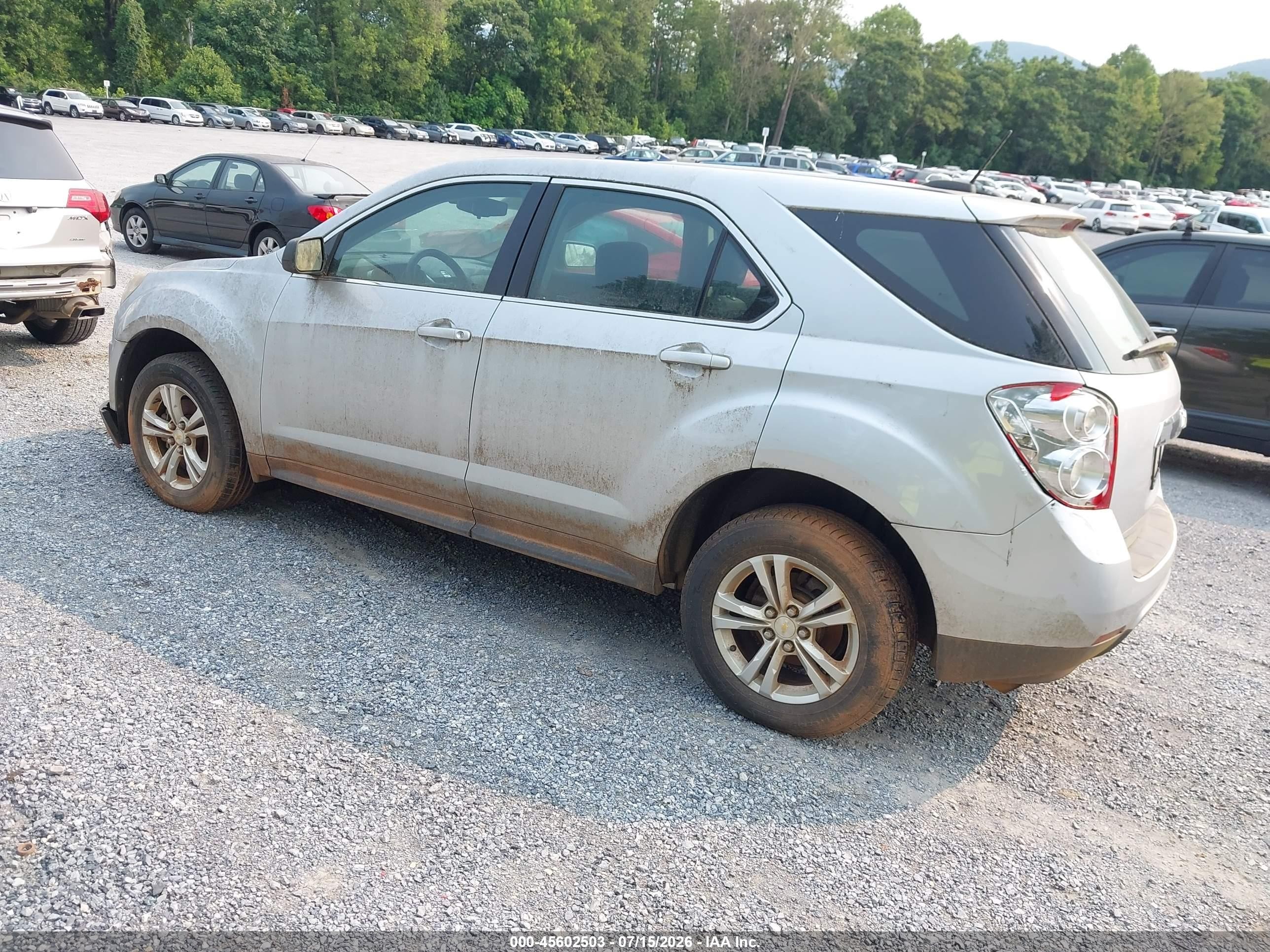 2015 Chevrolet Equinox Ls Silver vin: 2GNALAEK7F6396611