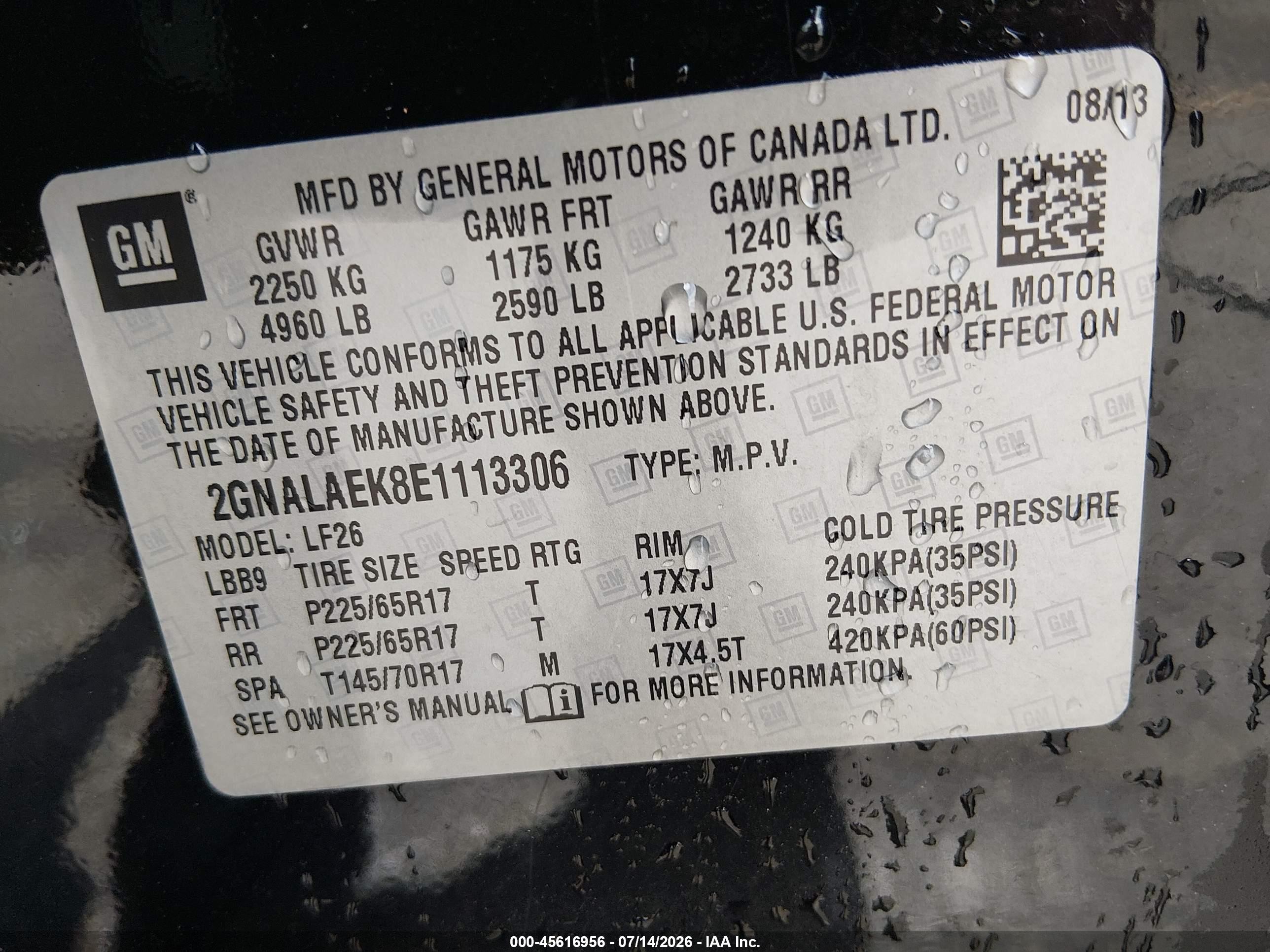 2014 Chevrolet Equinox Ls Black vin: 2GNALAEK8E1113306