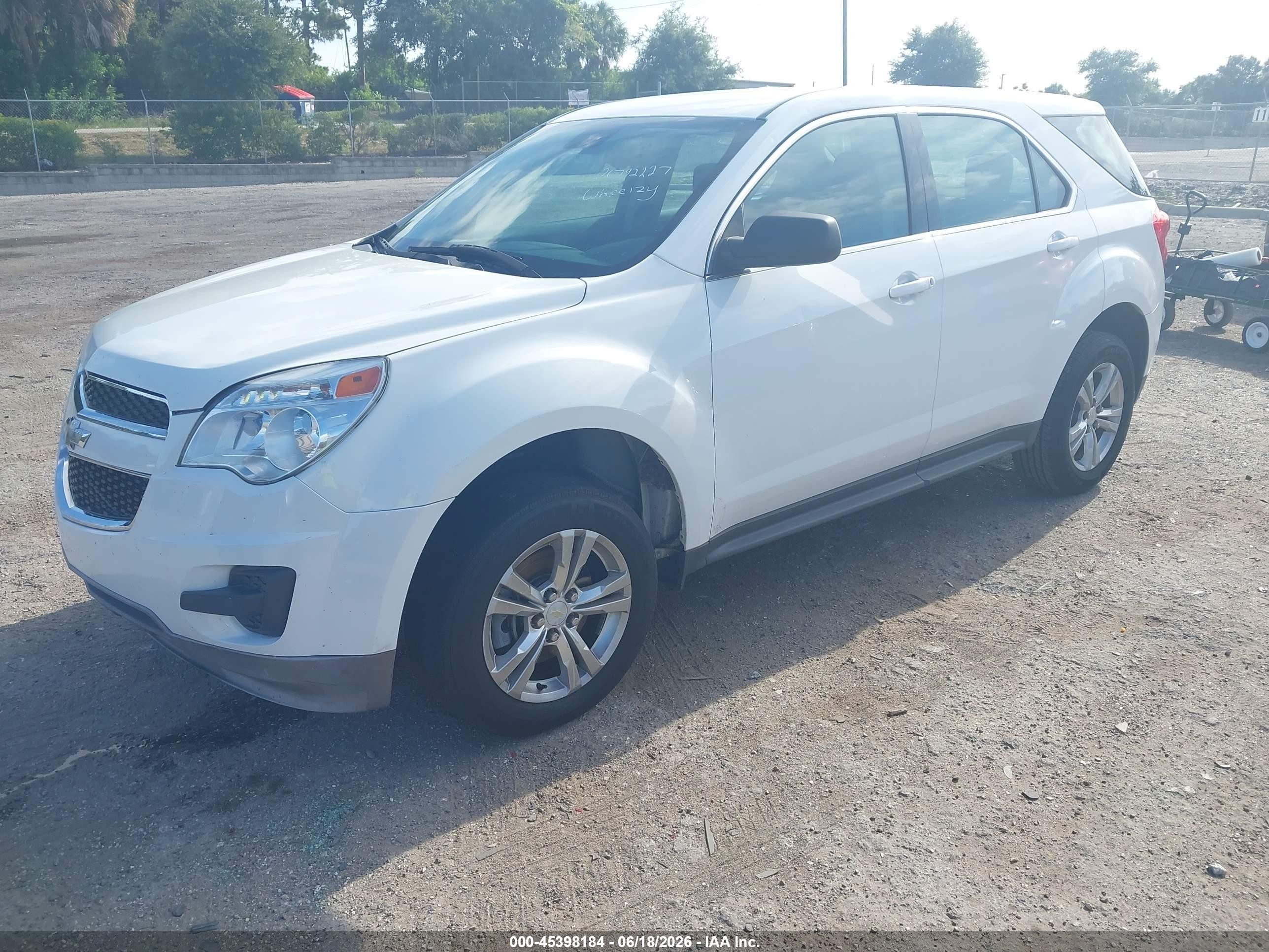 2014 Chevrolet Equinox Ls White vin: 2GNALAEK8E1138688