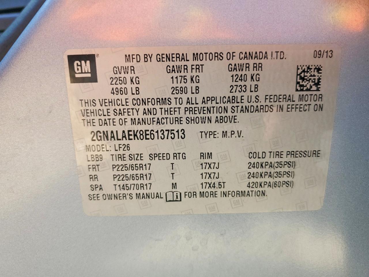2014 Chevrolet Equinox Ls Blue vin: 2GNALAEK8E6137513