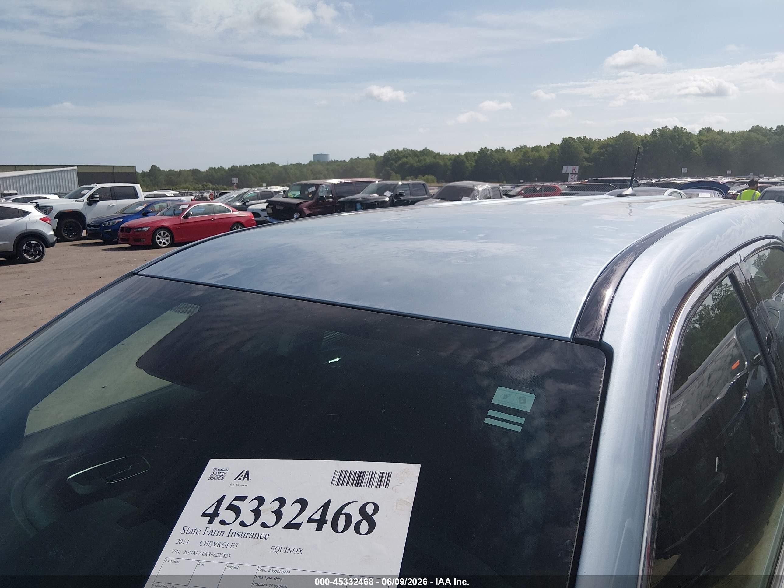 2014 Chevrolet Equinox Ls Light Blue vin: 2GNALAEK8E6232833