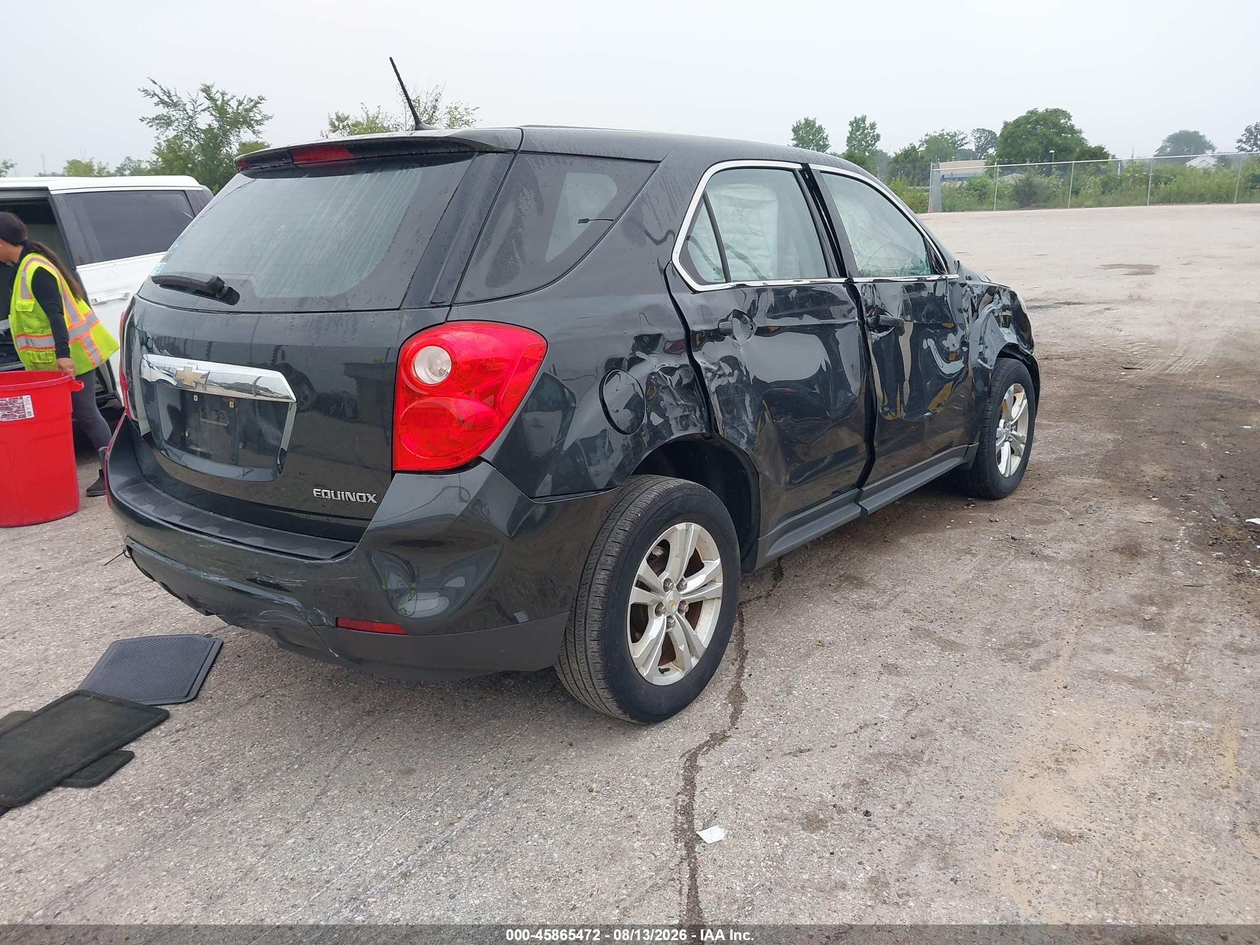 2014 Chevrolet Equinox Ls Black vin: 2GNALAEK8E6360585
