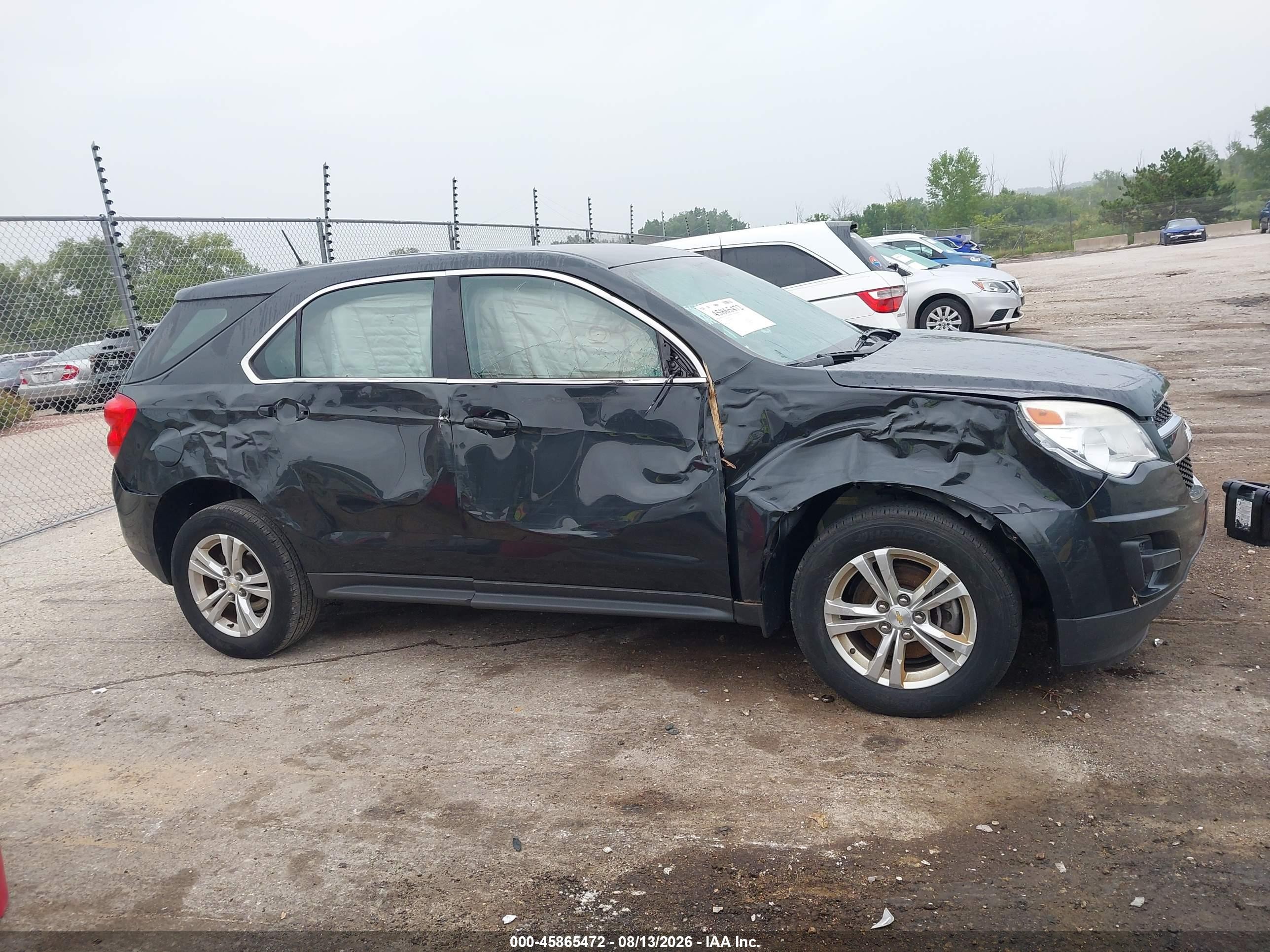 2014 Chevrolet Equinox Ls Black vin: 2GNALAEK8E6360585
