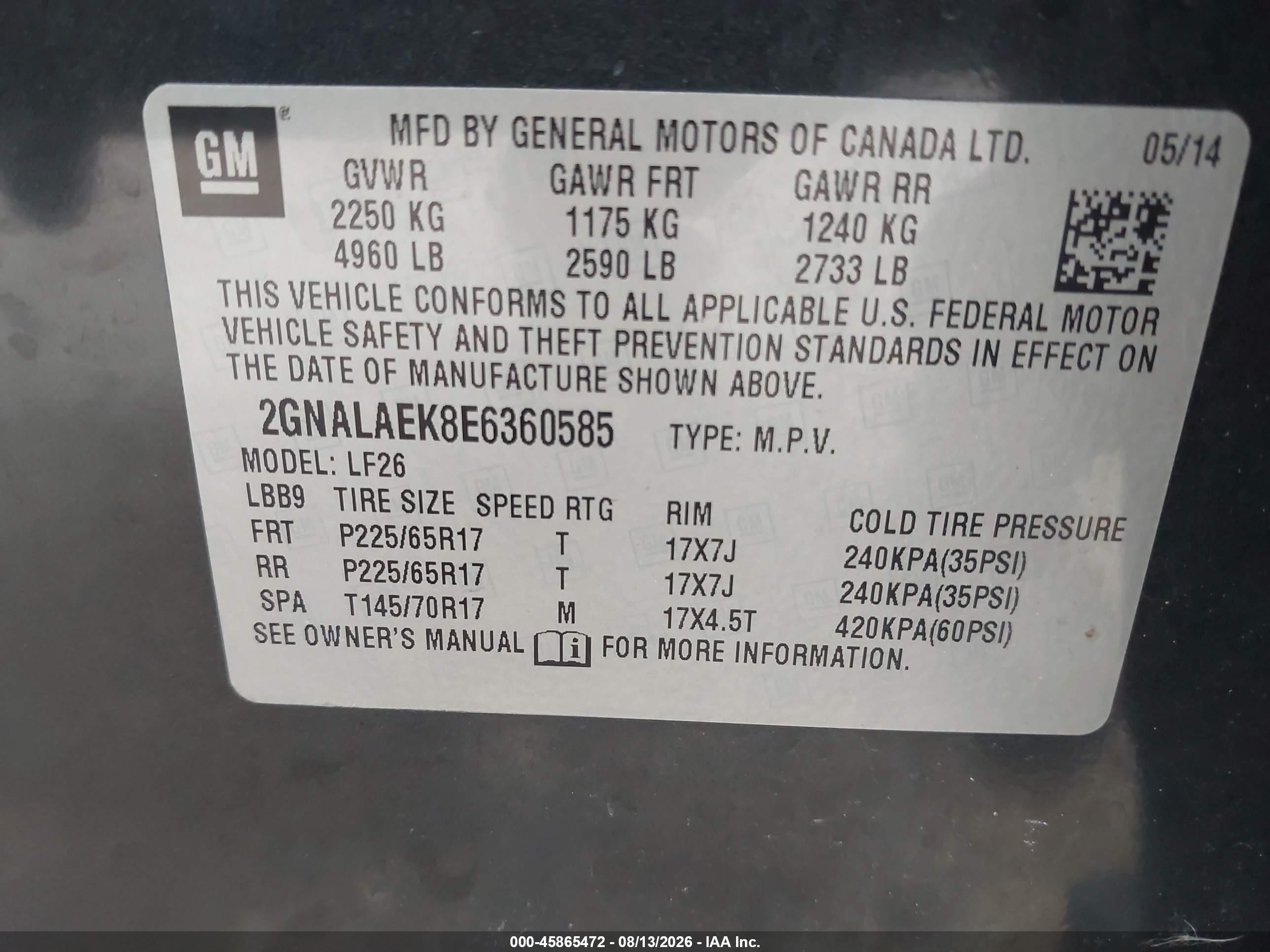 2014 Chevrolet Equinox Ls Black vin: 2GNALAEK8E6360585