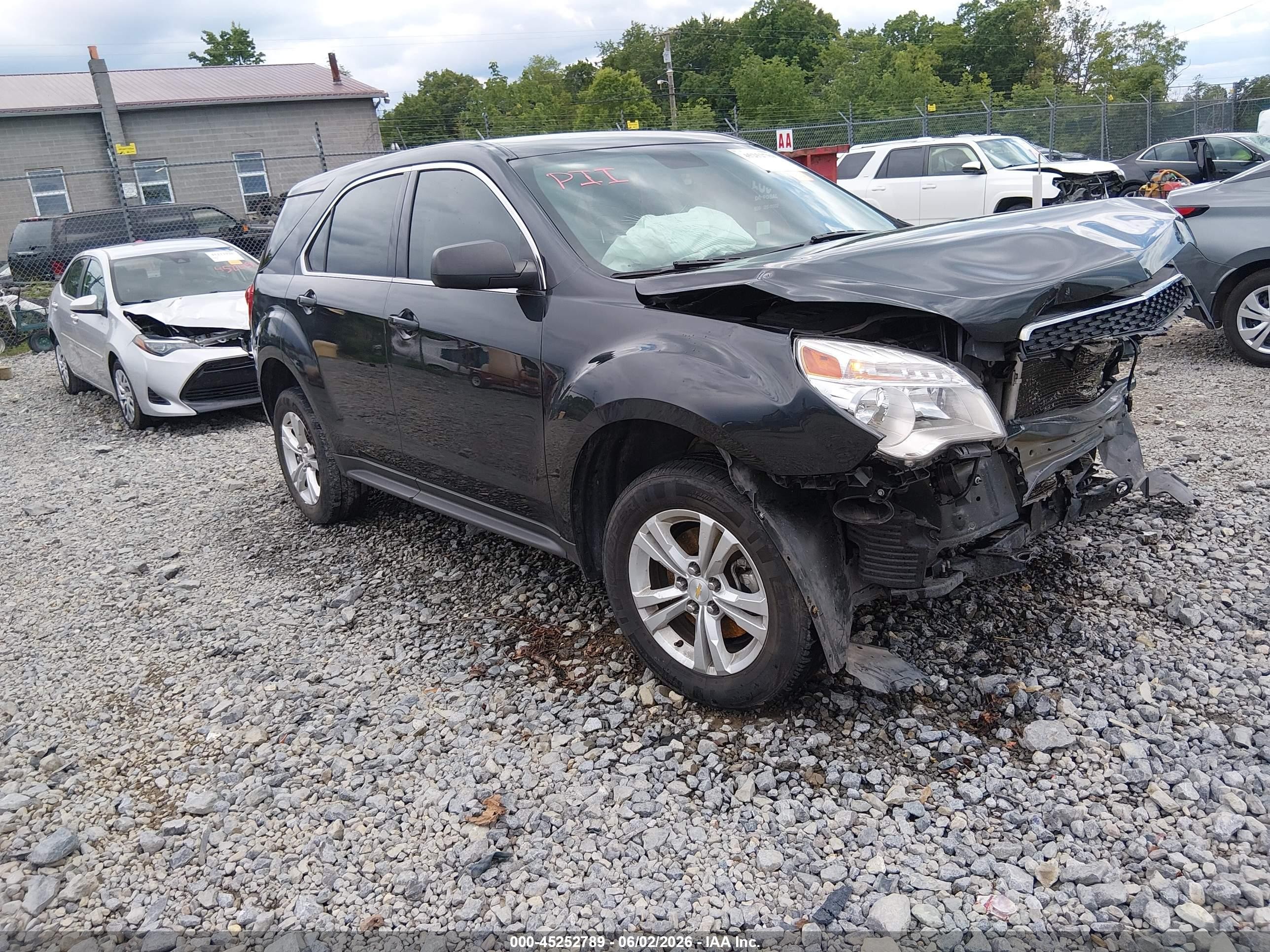 2014 Chevrolet Equinox Ls Black vin: 2GNALAEK8E6382778