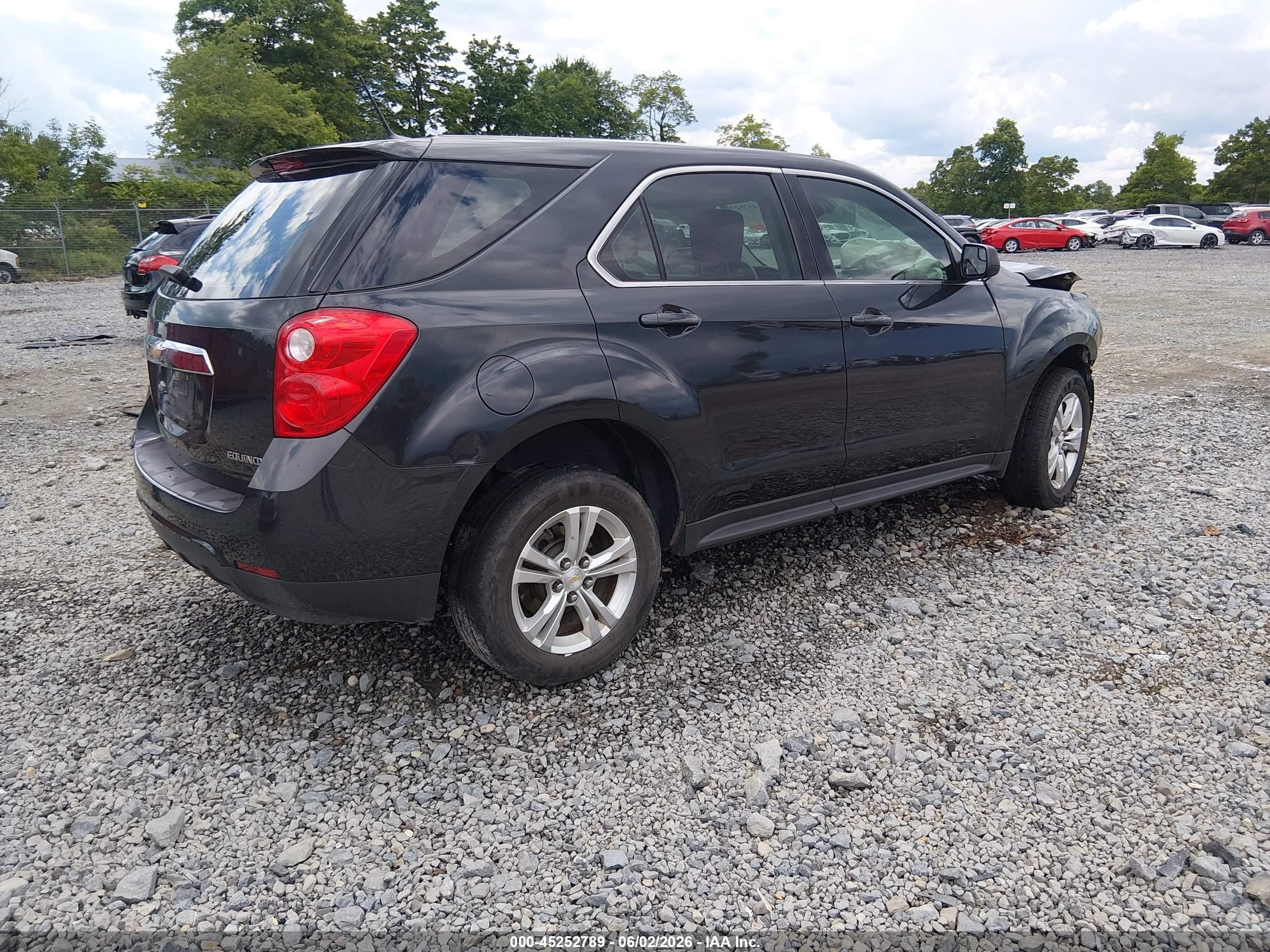 2014 Chevrolet Equinox Ls Black vin: 2GNALAEK8E6382778