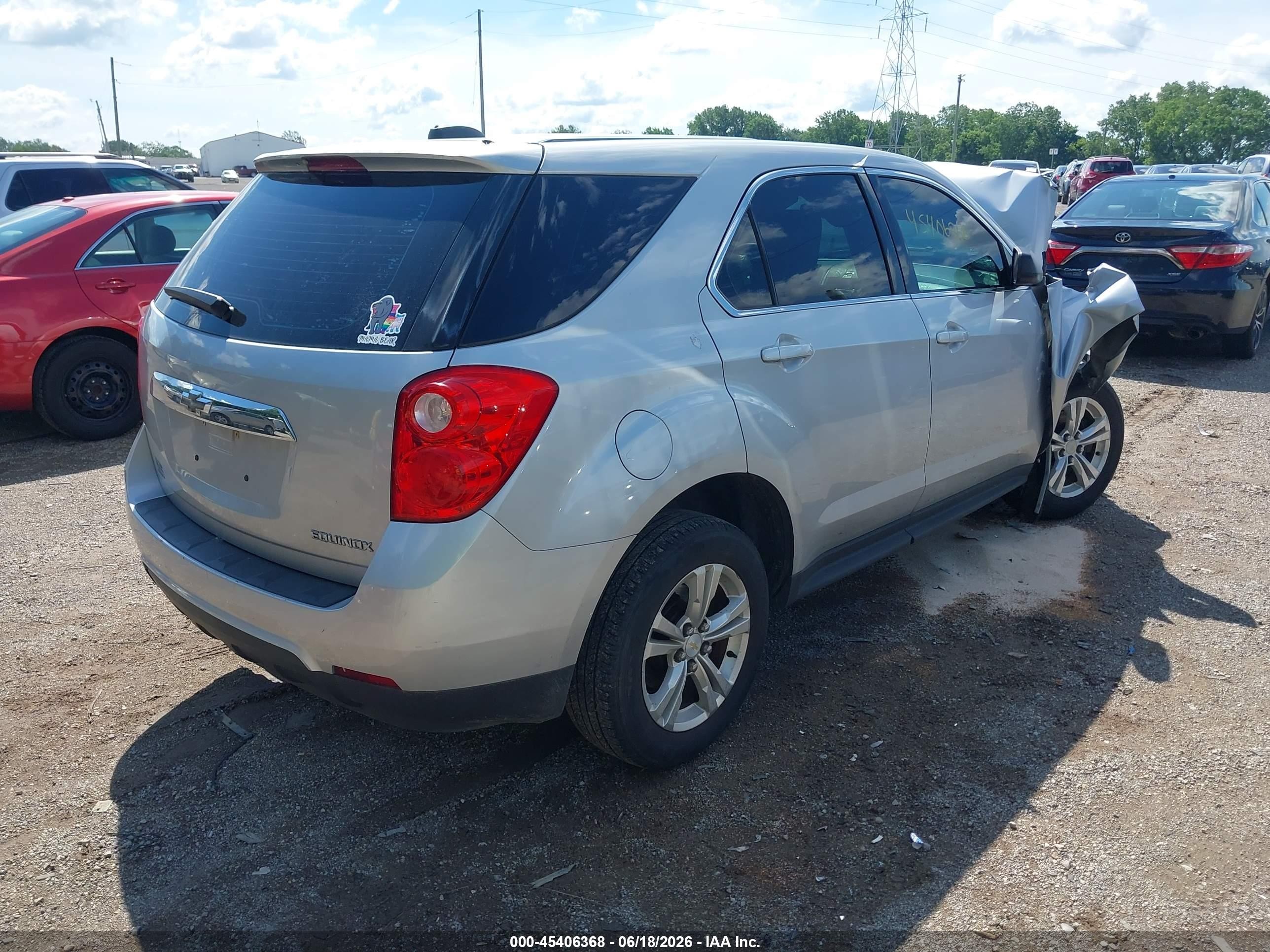 2015 Chevrolet Equinox Ls Silver vin: 2GNALAEK8F6242392
