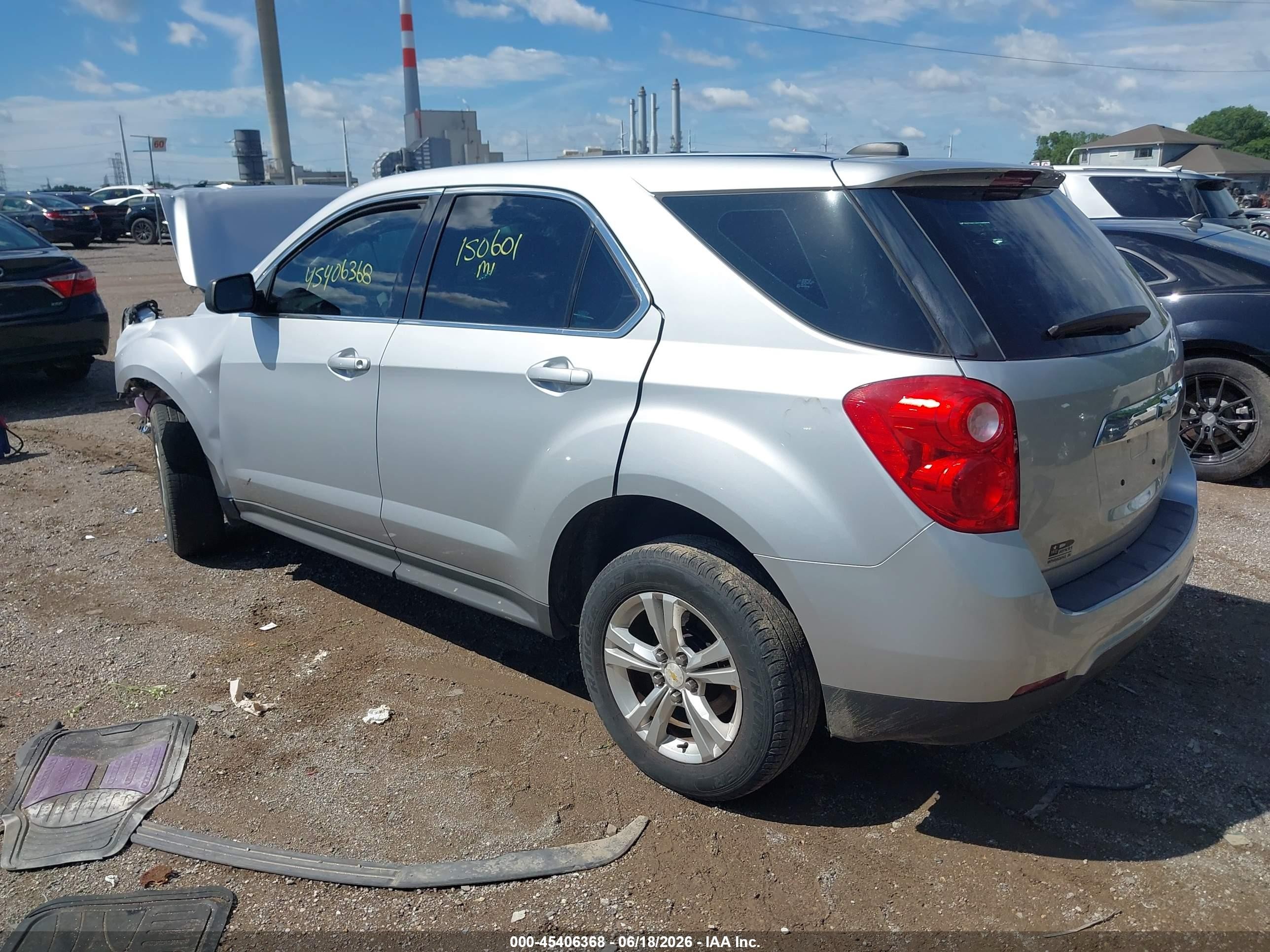 2015 Chevrolet Equinox Ls Silver vin: 2GNALAEK8F6242392