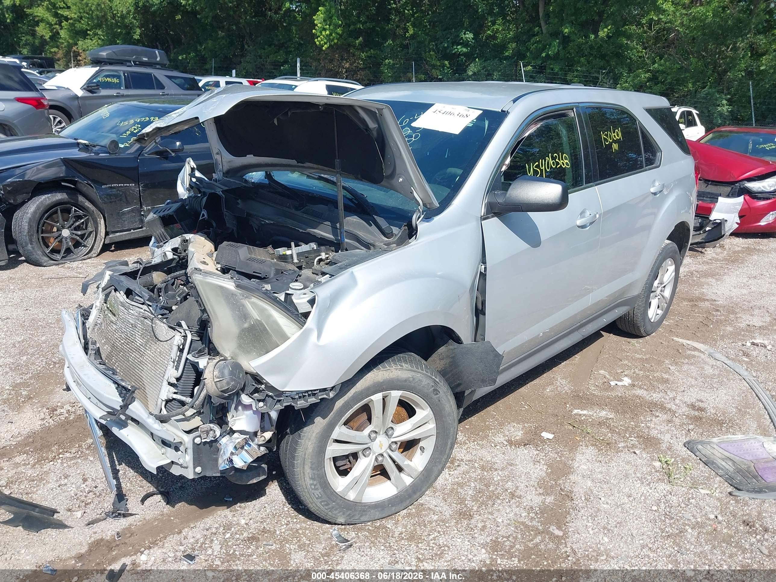 2015 Chevrolet Equinox Ls Silver vin: 2GNALAEK8F6242392