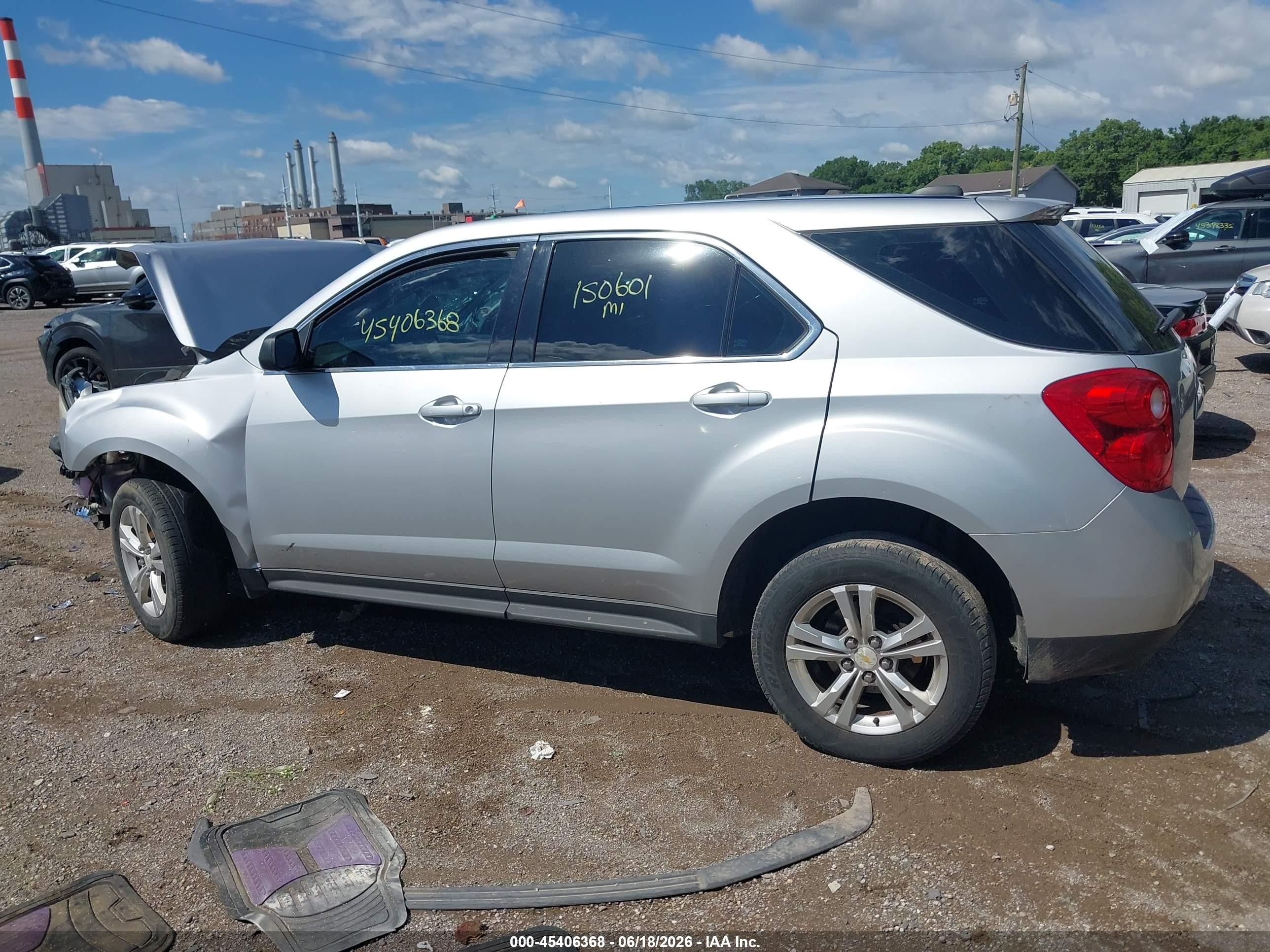 2015 Chevrolet Equinox Ls Silver vin: 2GNALAEK8F6242392