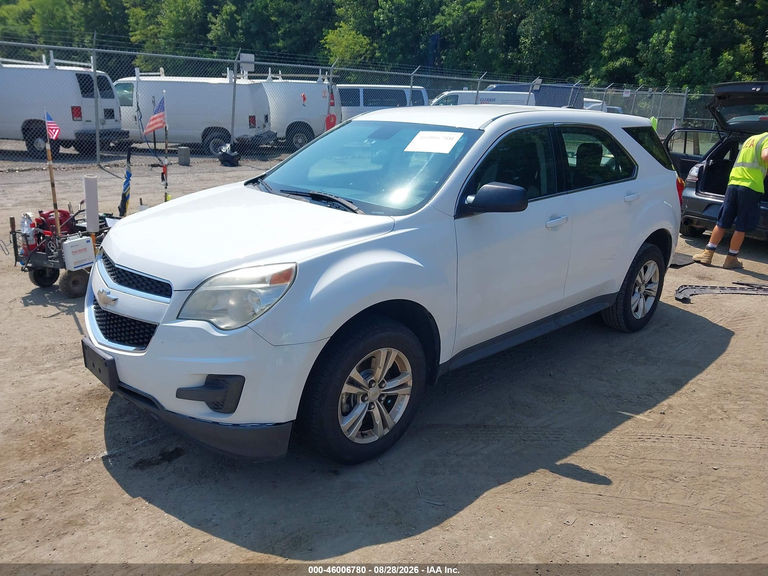 2015 Chevrolet Equinox Ls White vin: 2GNALAEK8F6433035