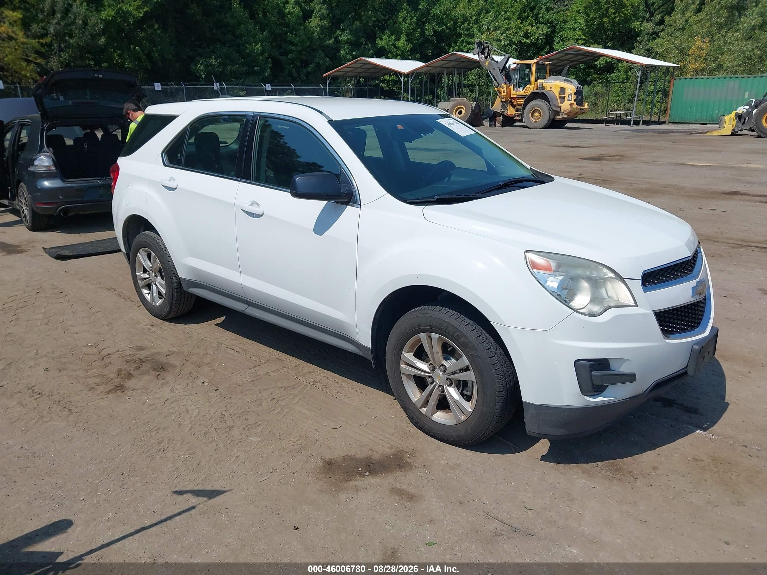2015 Chevrolet Equinox Ls White vin: 2GNALAEK8F6433035