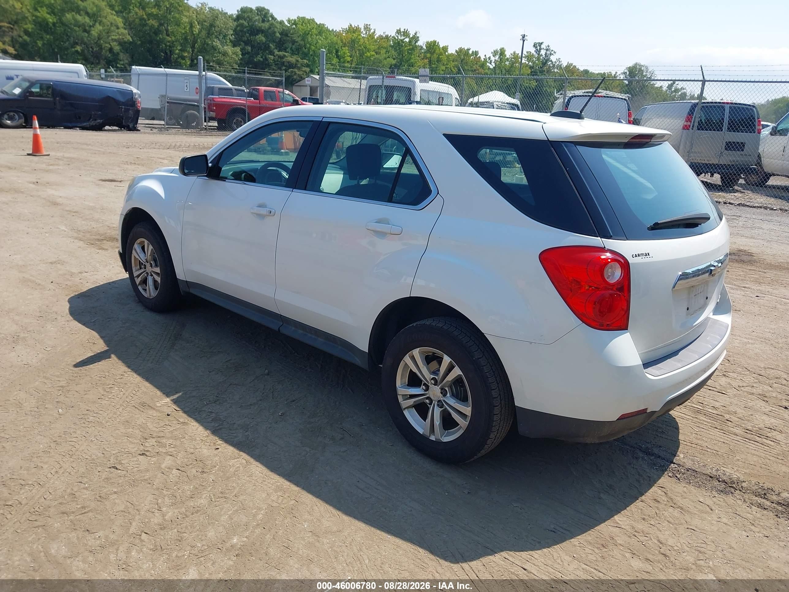 2015 Chevrolet Equinox Ls White vin: 2GNALAEK8F6433035