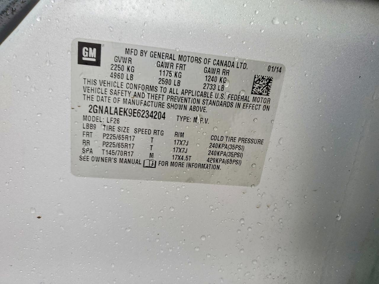 2014 Chevrolet Equinox Ls Серебряный vin: 2GNALAEK9E6234204