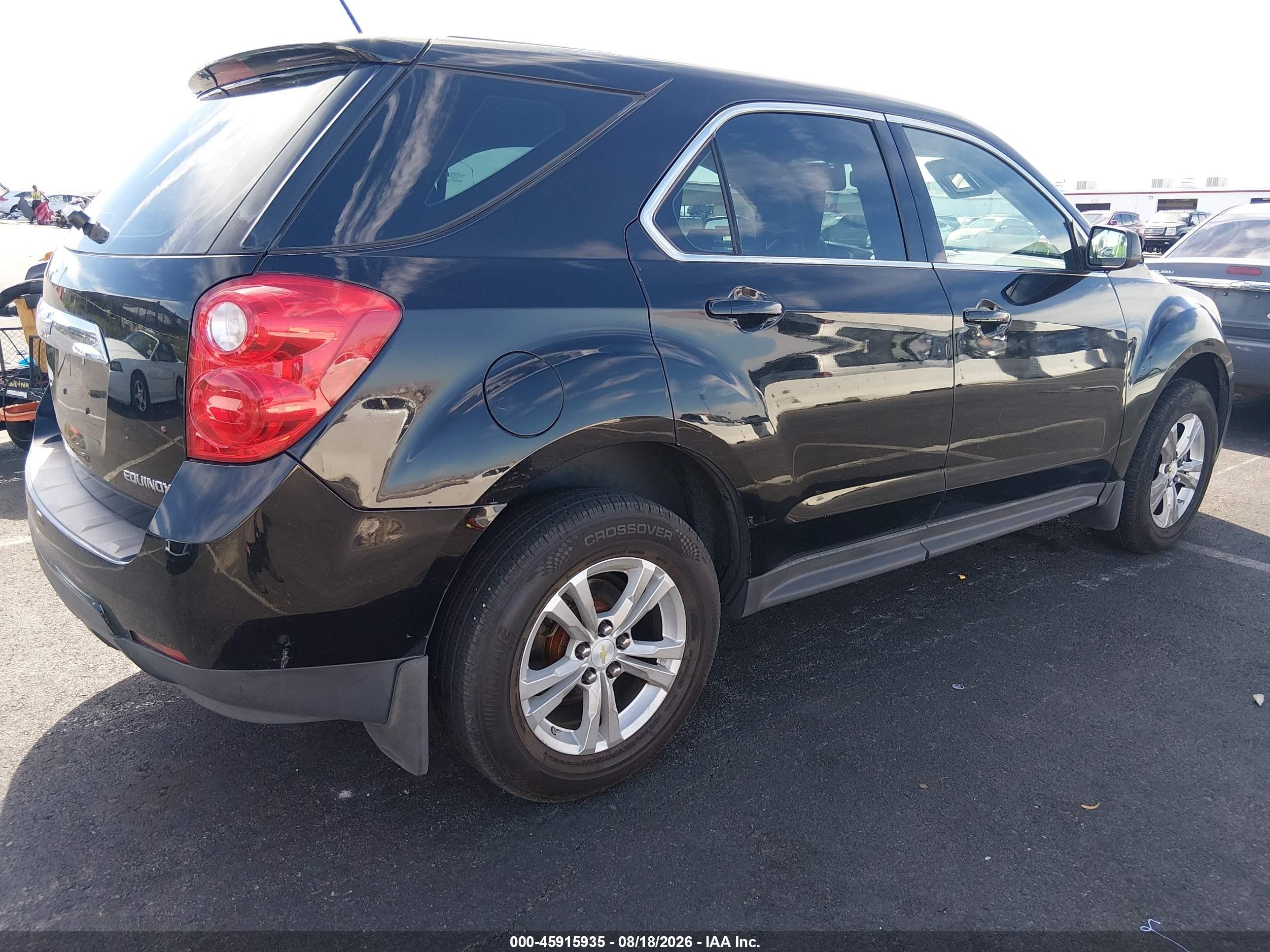 2015 Chevrolet Equinox Ls Black vin: 2GNALAEK9F1149944