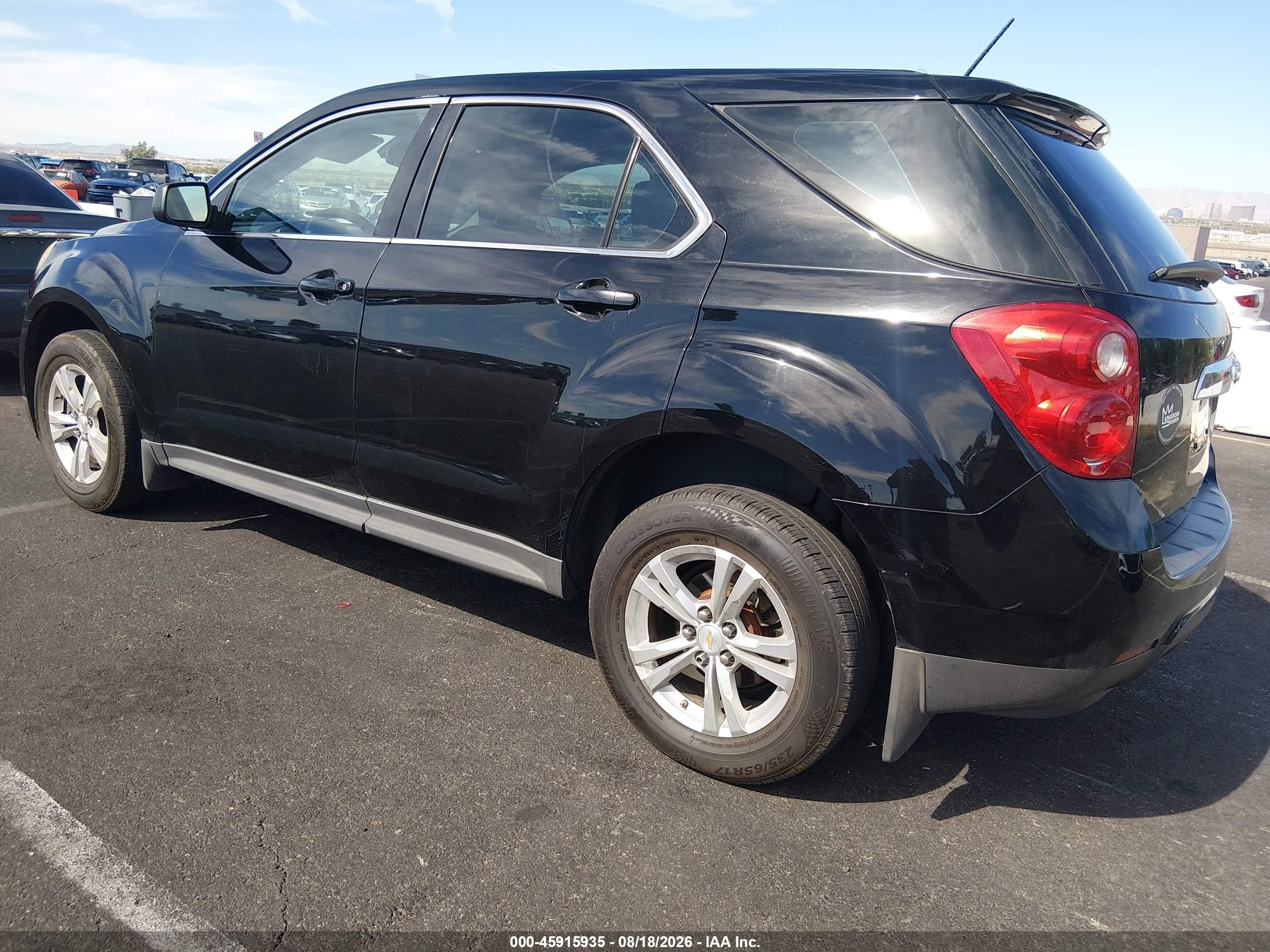 2015 Chevrolet Equinox Ls Black vin: 2GNALAEK9F1149944