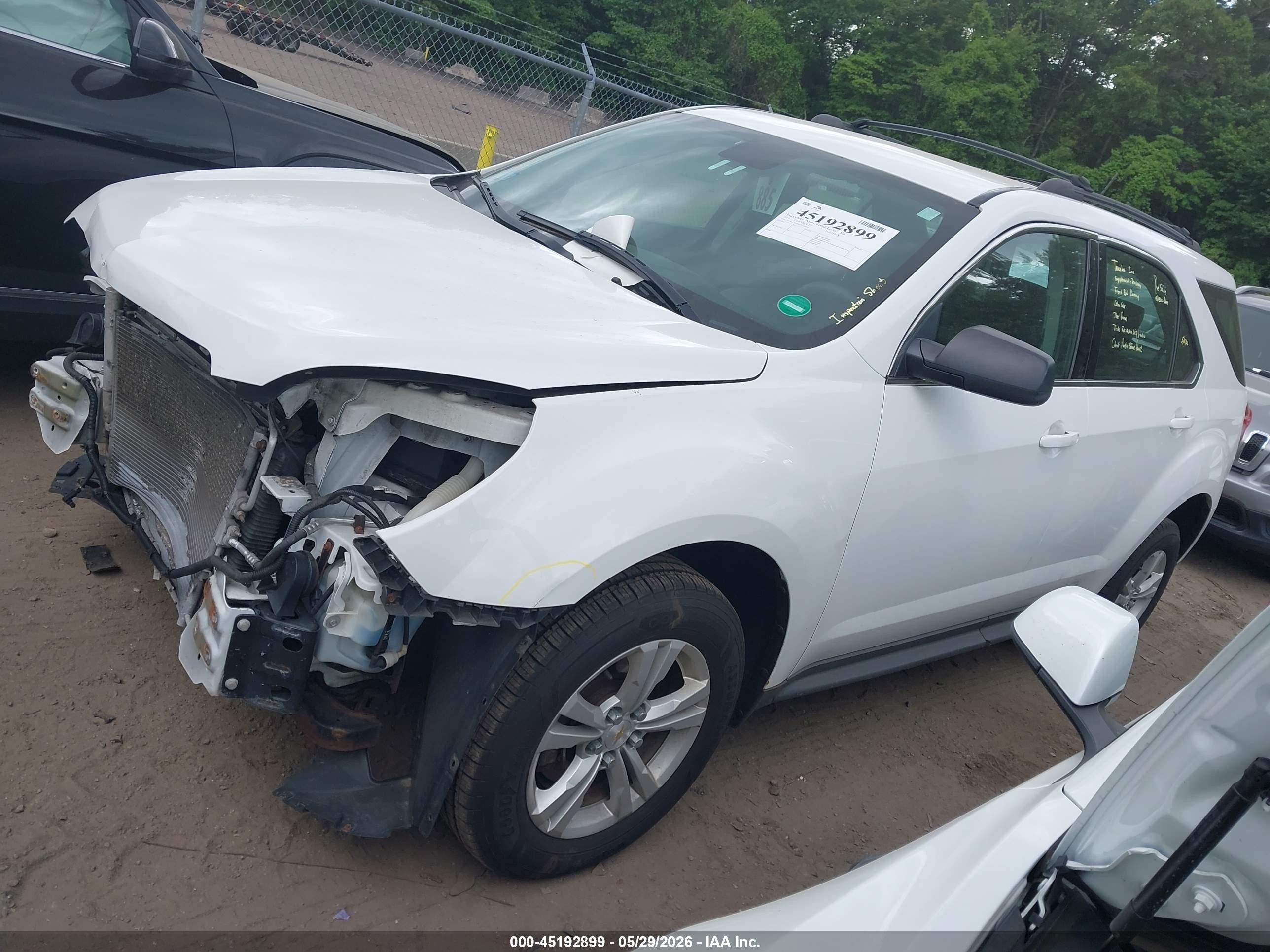 2014 Chevrolet Equinox Ls White vin: 2GNALAEKXE1154004