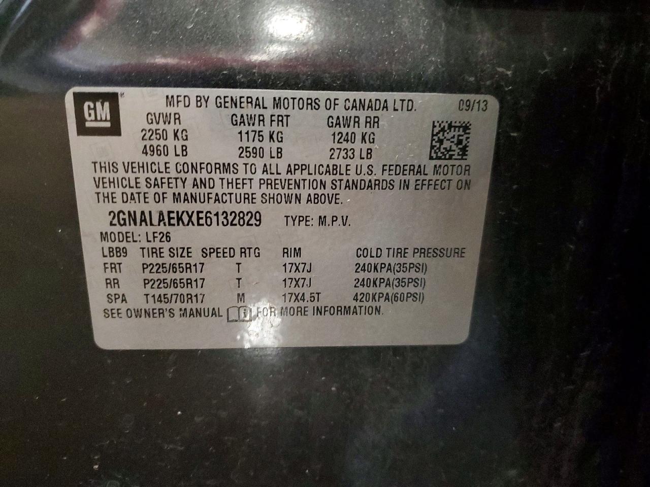 2014 Chevrolet Equinox Ls Charcoal vin: 2GNALAEKXE6132829