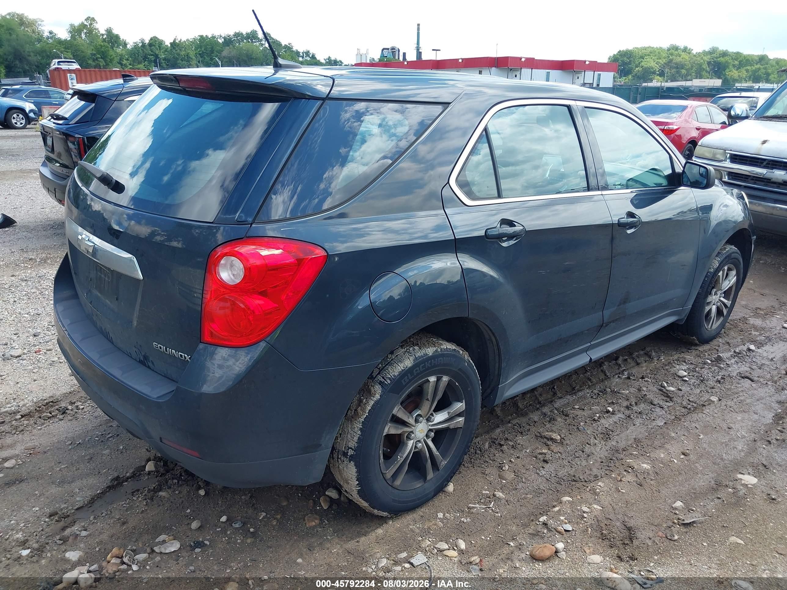 2014 Chevrolet Equinox Ls Gray vin: 2GNALAEKXE6365058