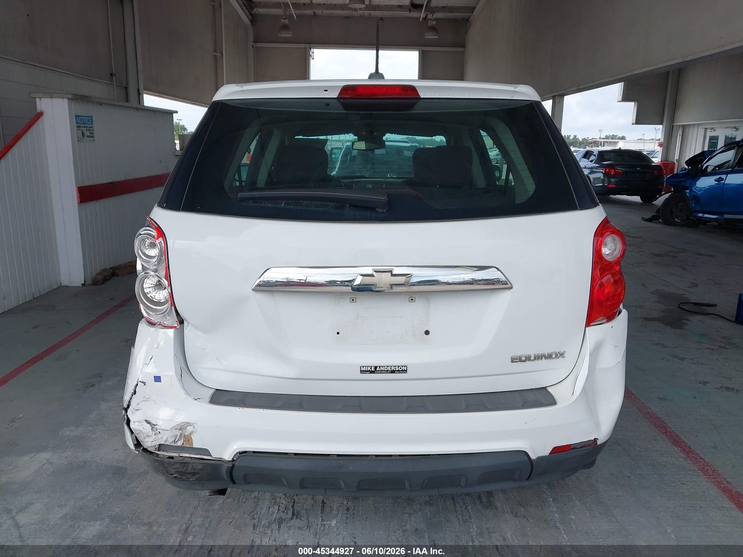 2015 Chevrolet Equinox Ls White vin: 2GNALAEKXF1103605