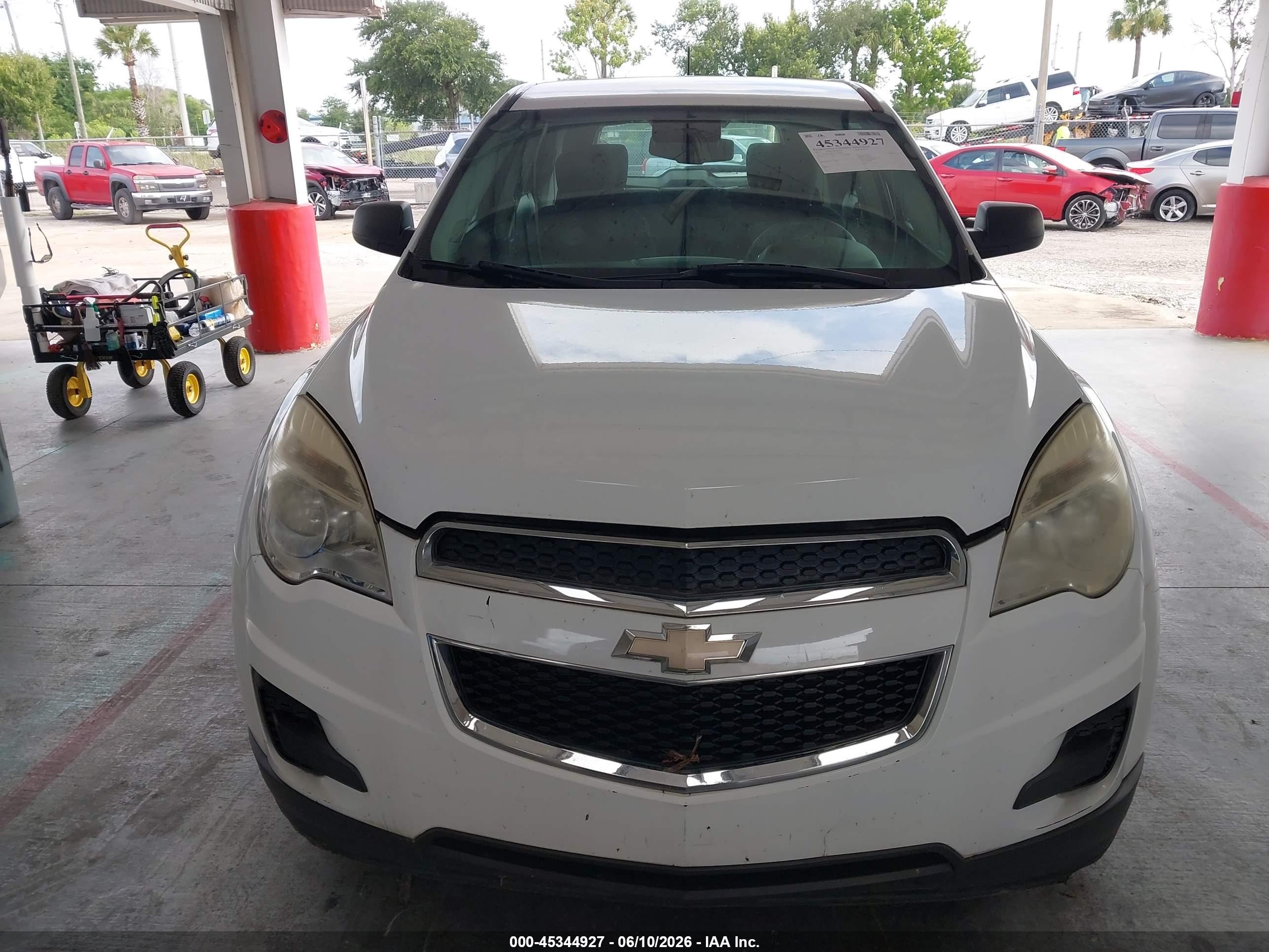 2015 Chevrolet Equinox Ls White vin: 2GNALAEKXF1103605