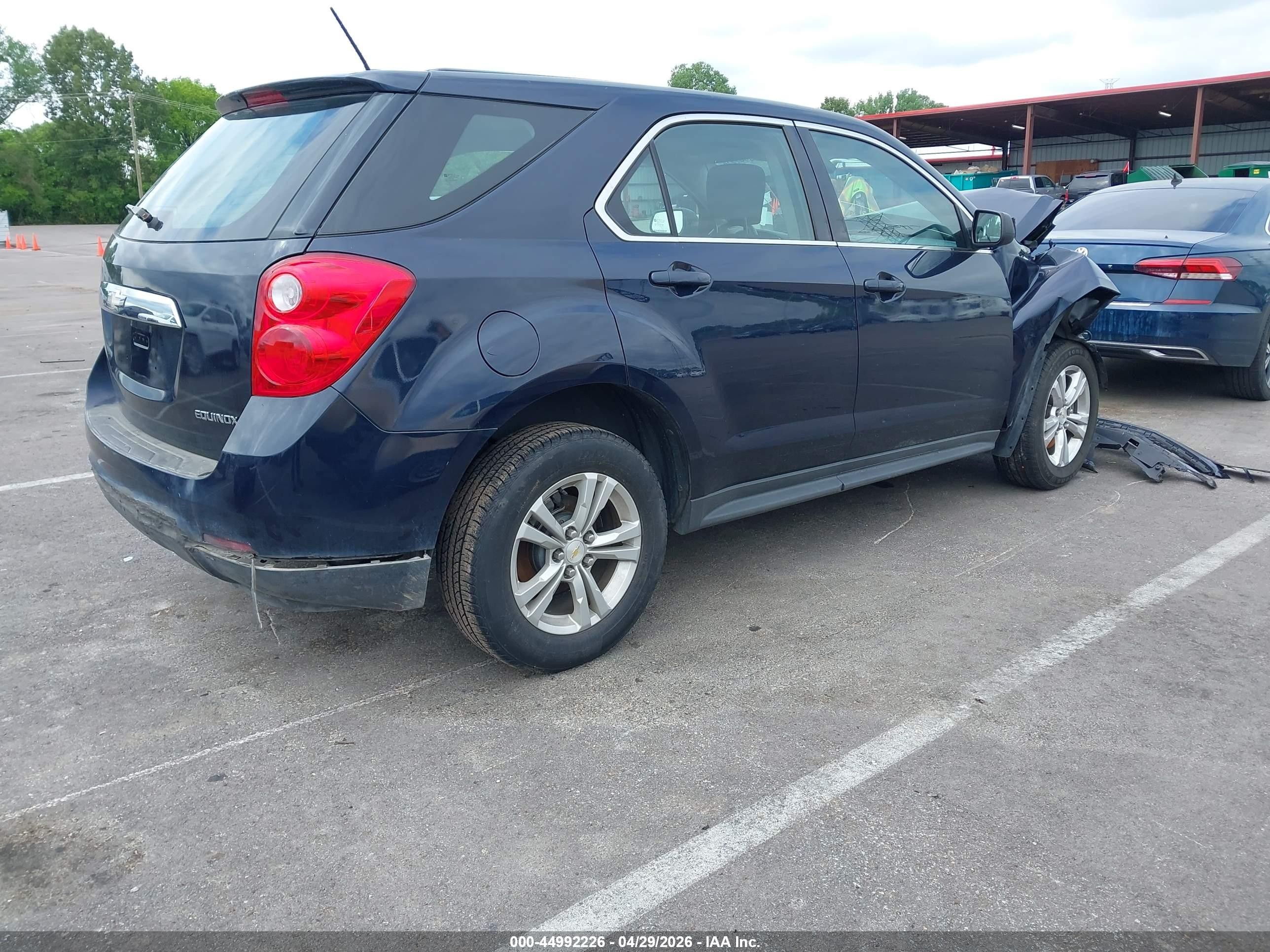 2015 Chevrolet Equinox Ls Blue vin: 2GNALAEKXF1163321