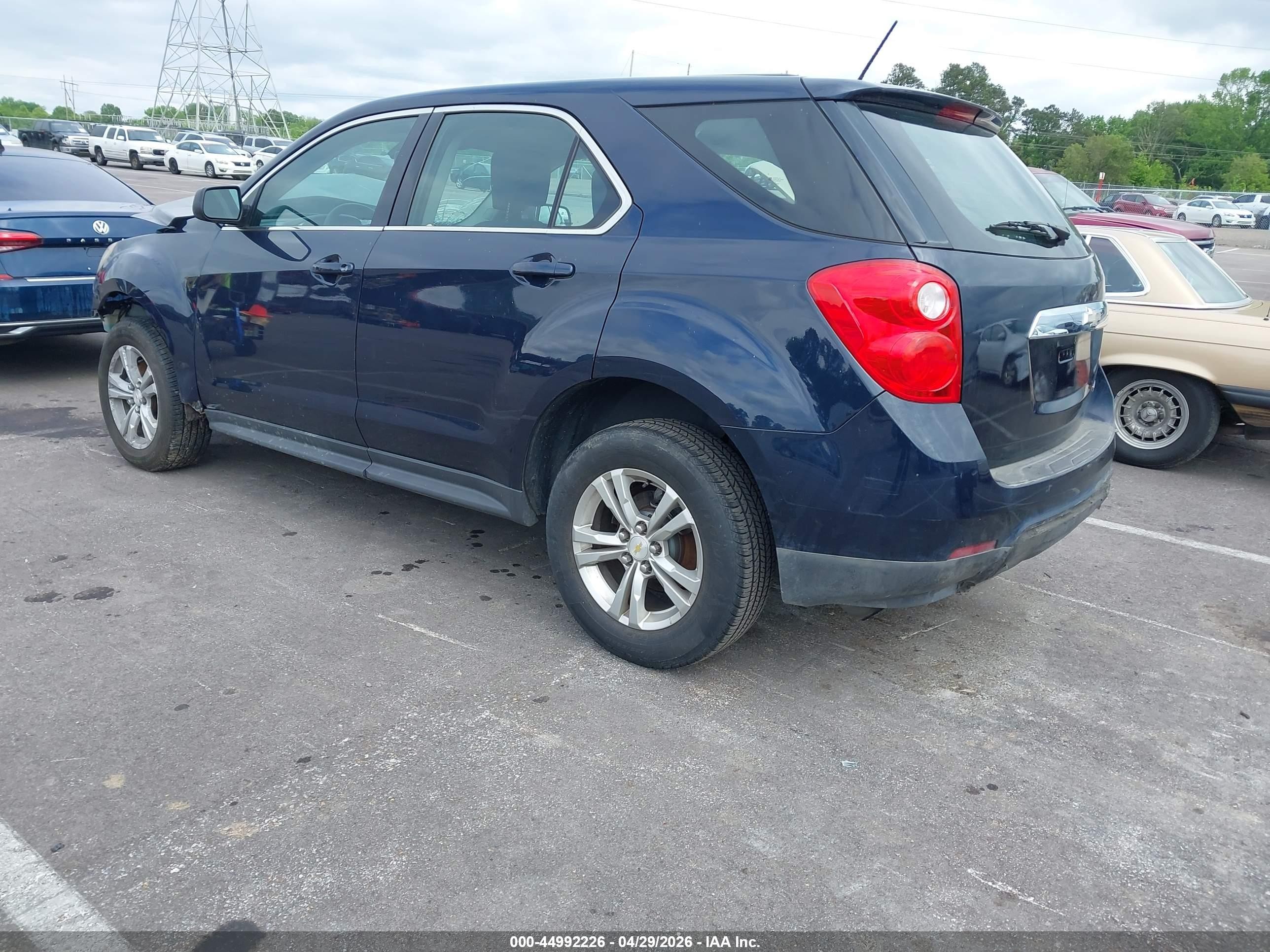 2015 Chevrolet Equinox Ls Blue vin: 2GNALAEKXF1163321