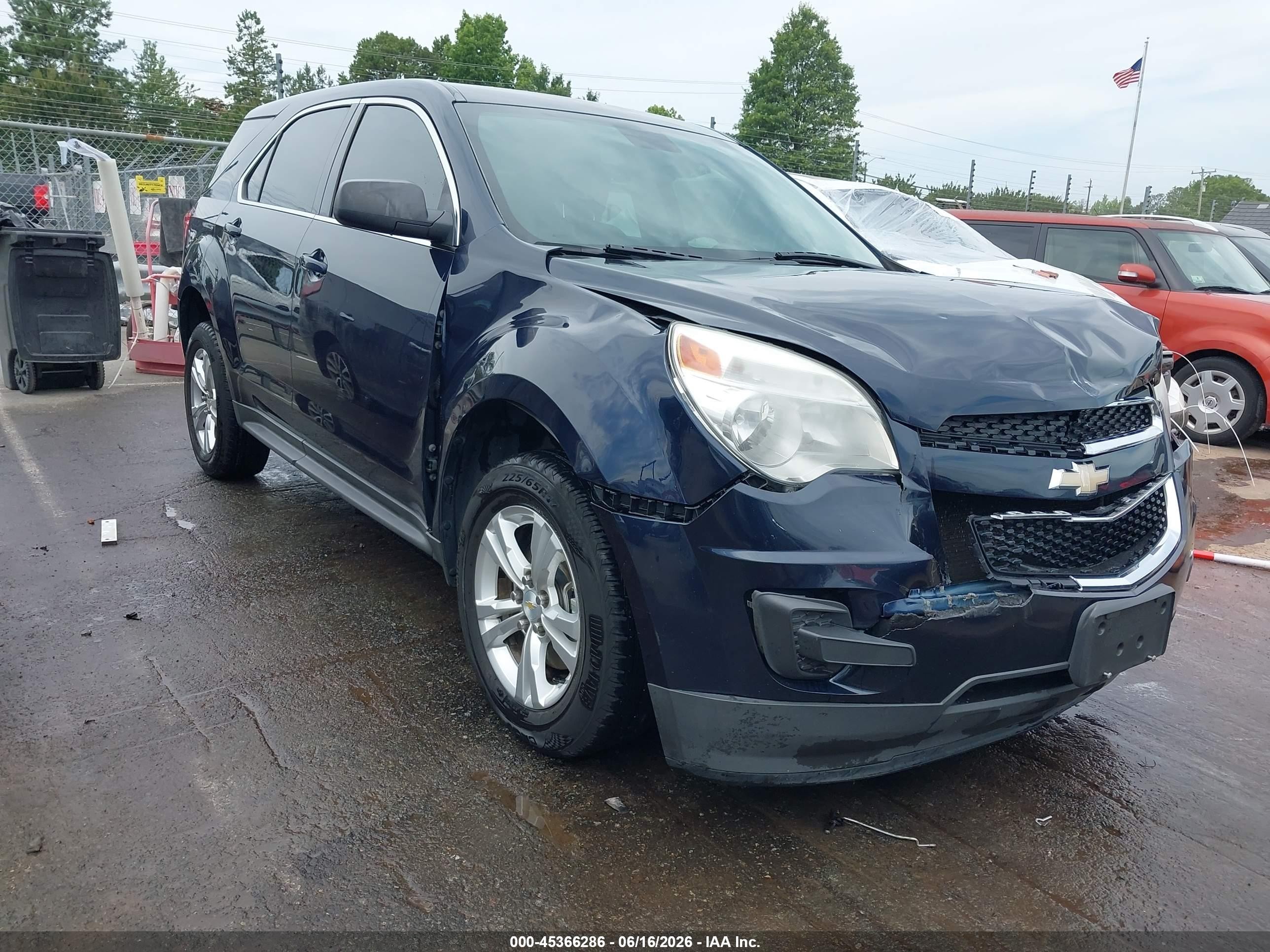 2015 Chevrolet Equinox Ls Blue vin: 2GNALAEKXF1167143