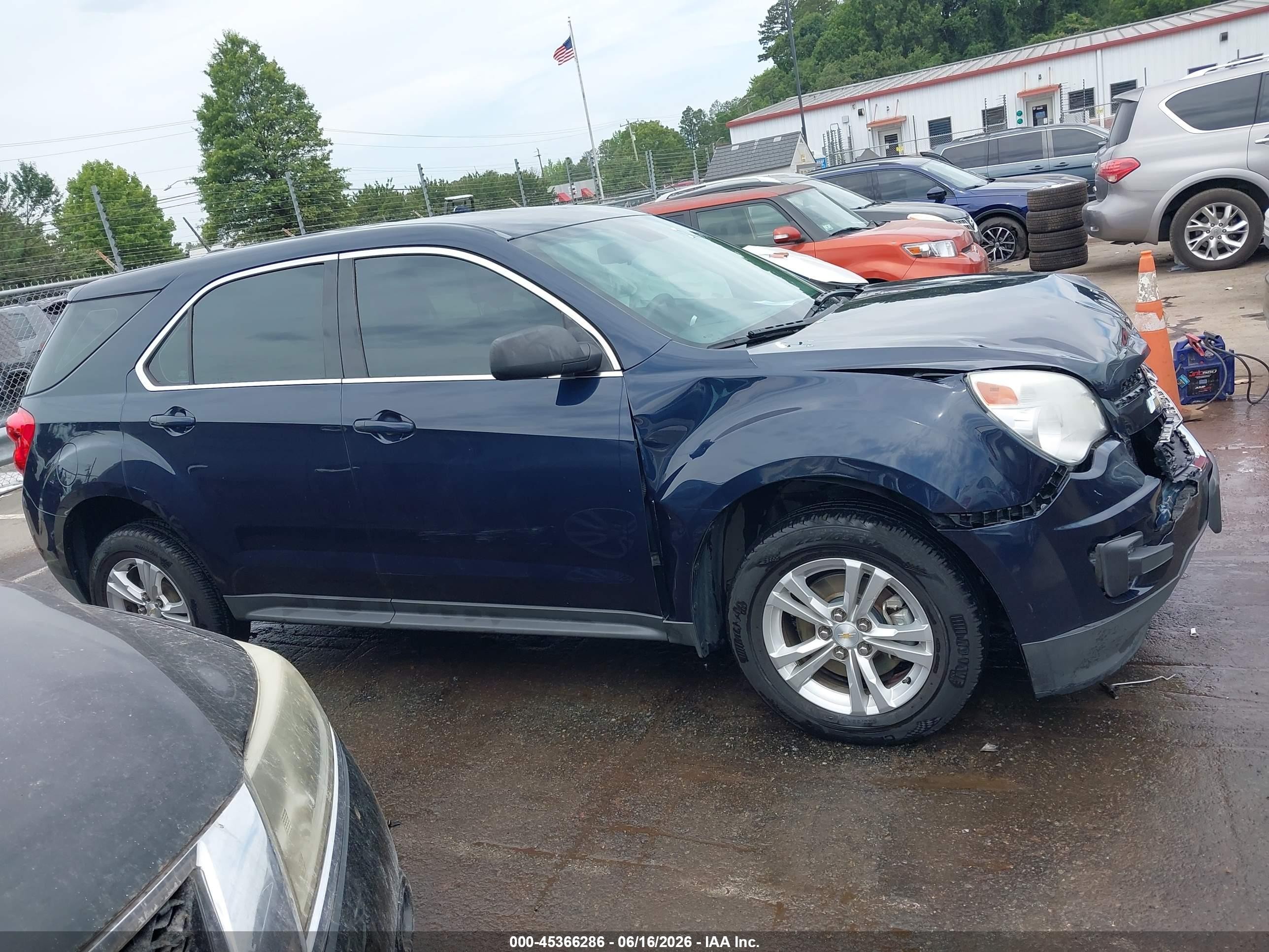 2015 Chevrolet Equinox Ls Blue vin: 2GNALAEKXF1167143