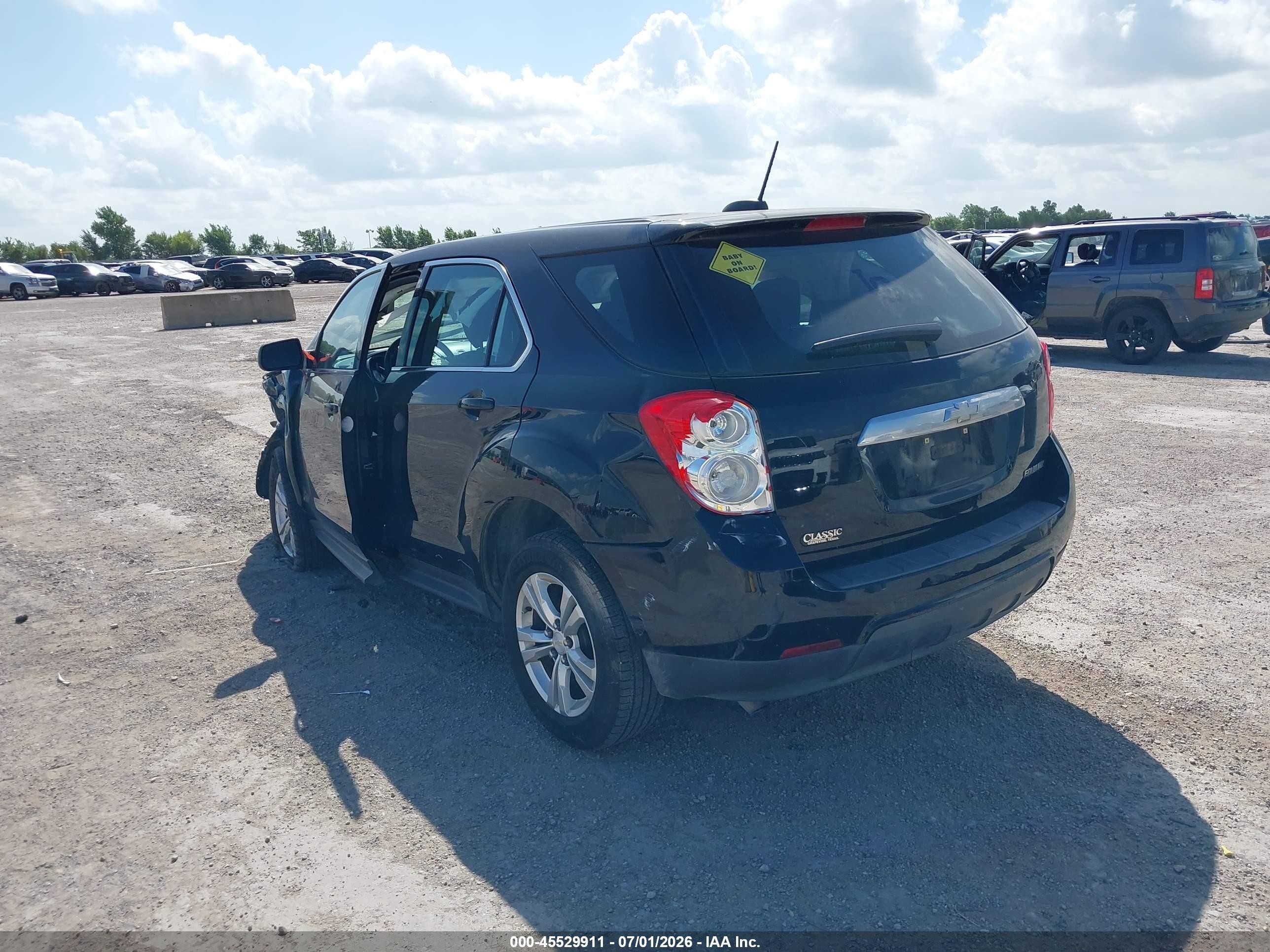 2015 Chevrolet Equinox Ls Black vin: 2GNALAEKXF6193194