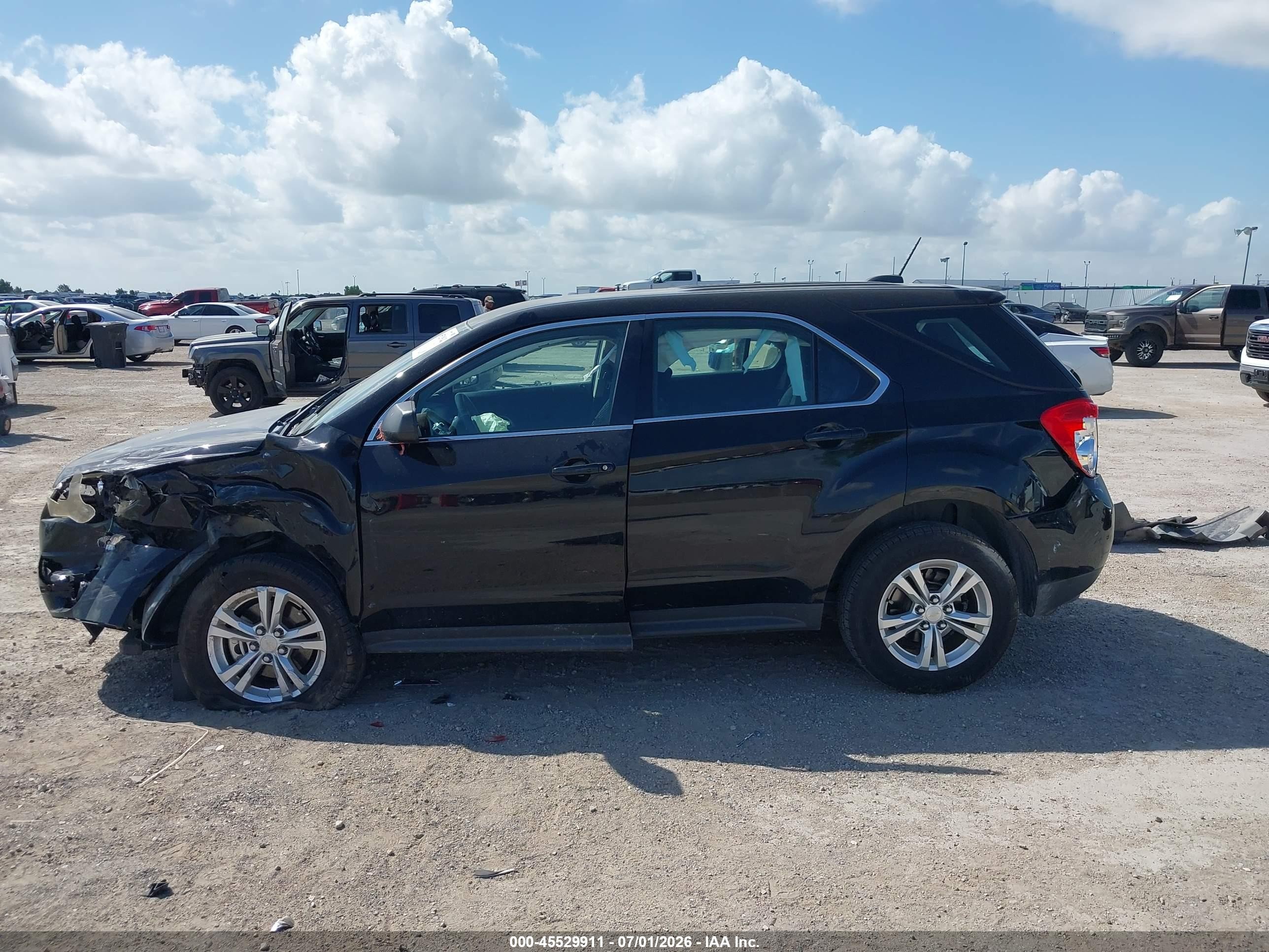 2015 Chevrolet Equinox Ls Black vin: 2GNALAEKXF6193194